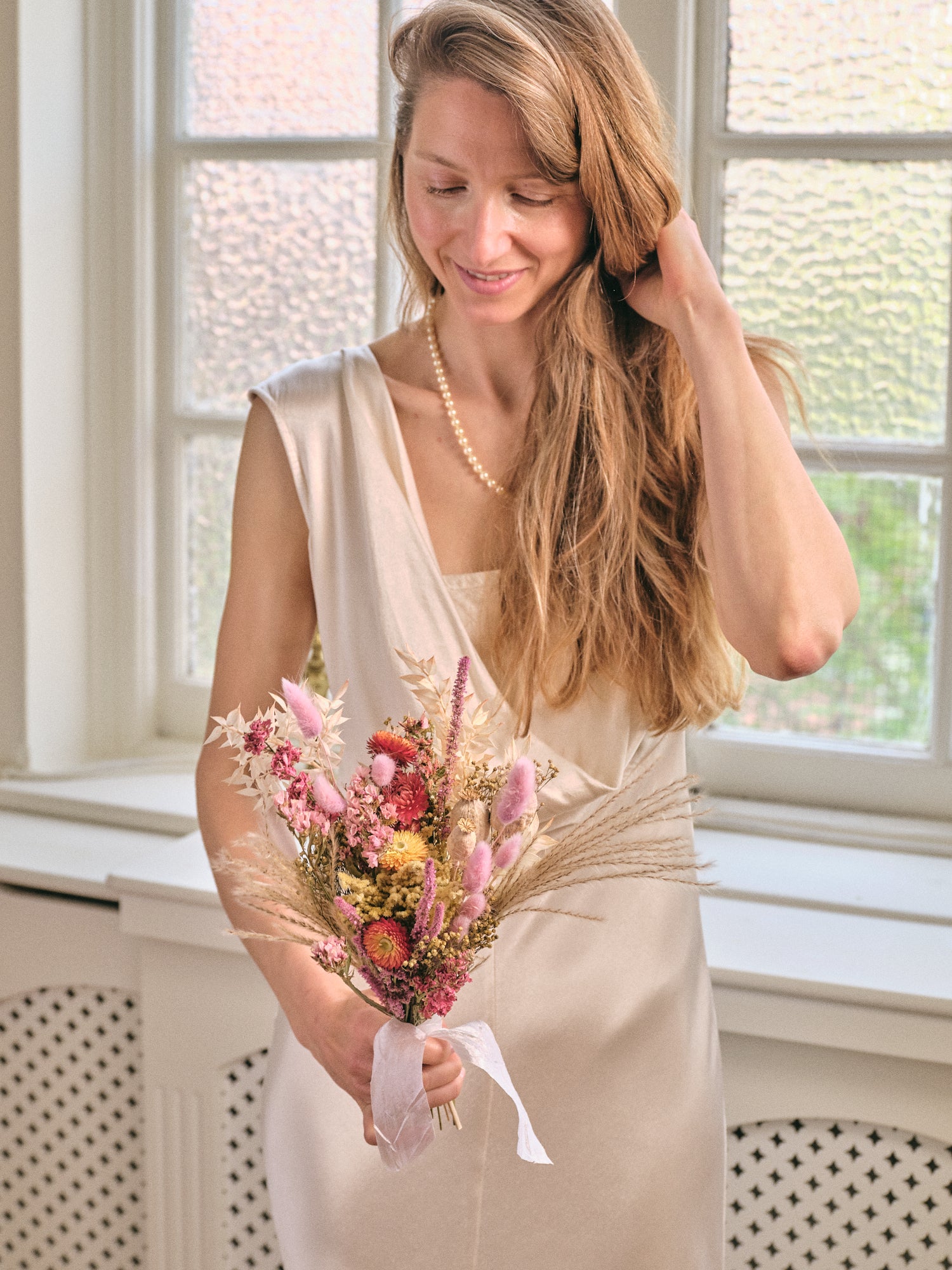 Everlasting Pastels Dried Flower Bridesmaid Bouquet