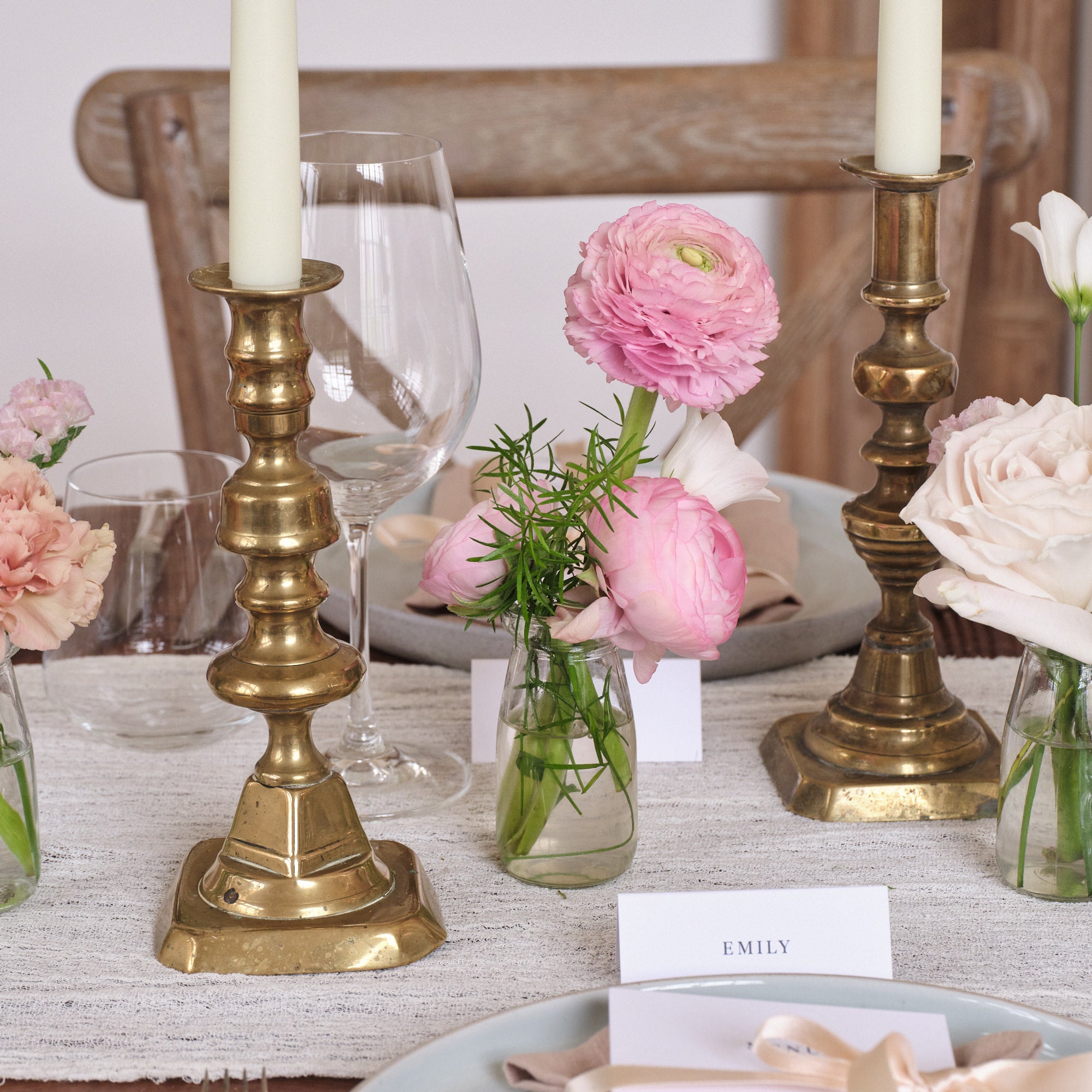 Dusty Nudes Bud Vase Arrangements