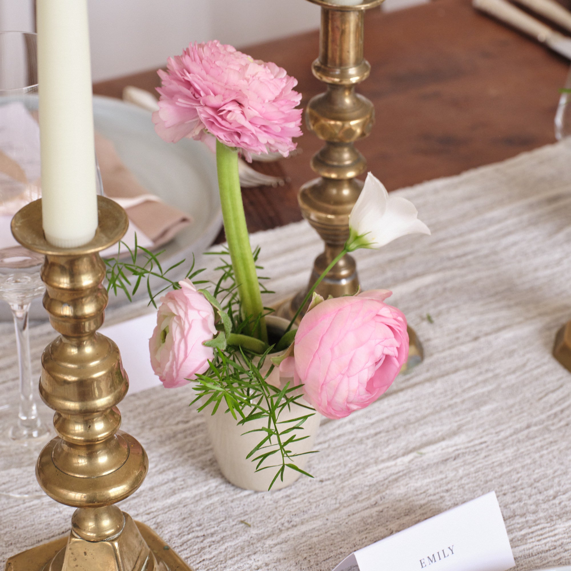 Dusty Nudes Bud Vase Arrangements