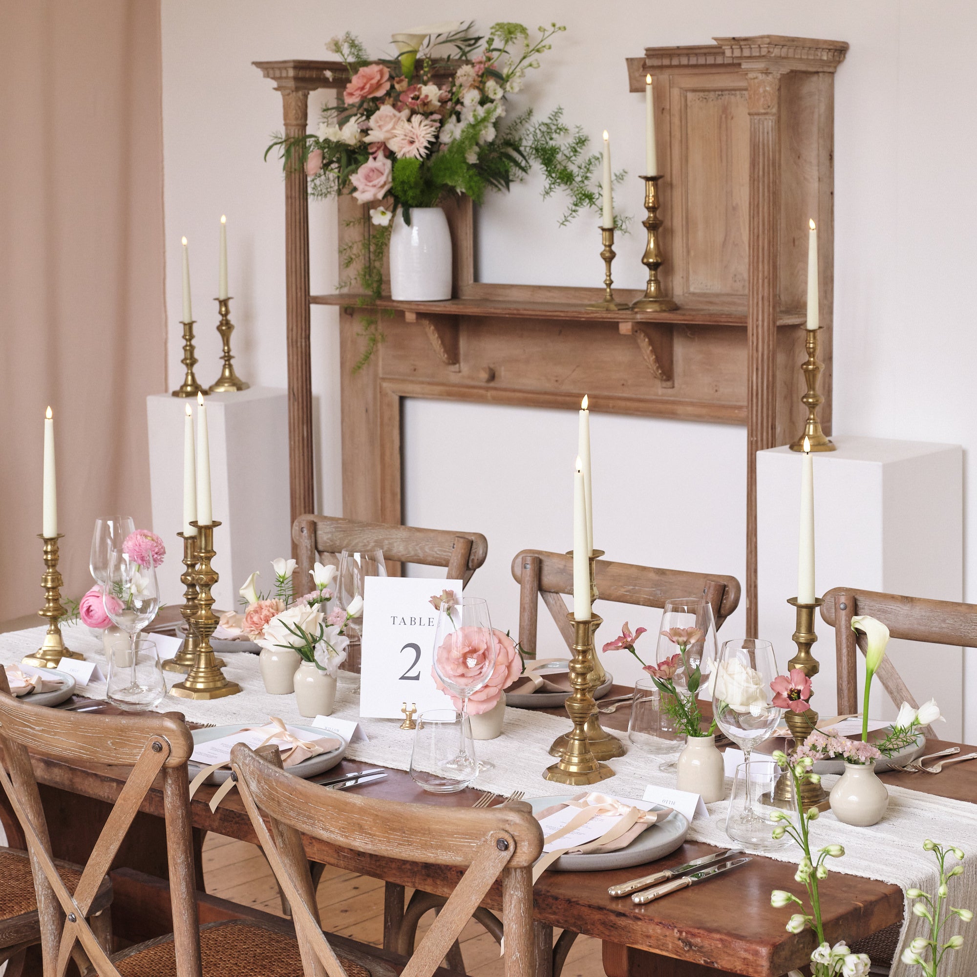 Dusty Nudes Bud Vase Arrangements