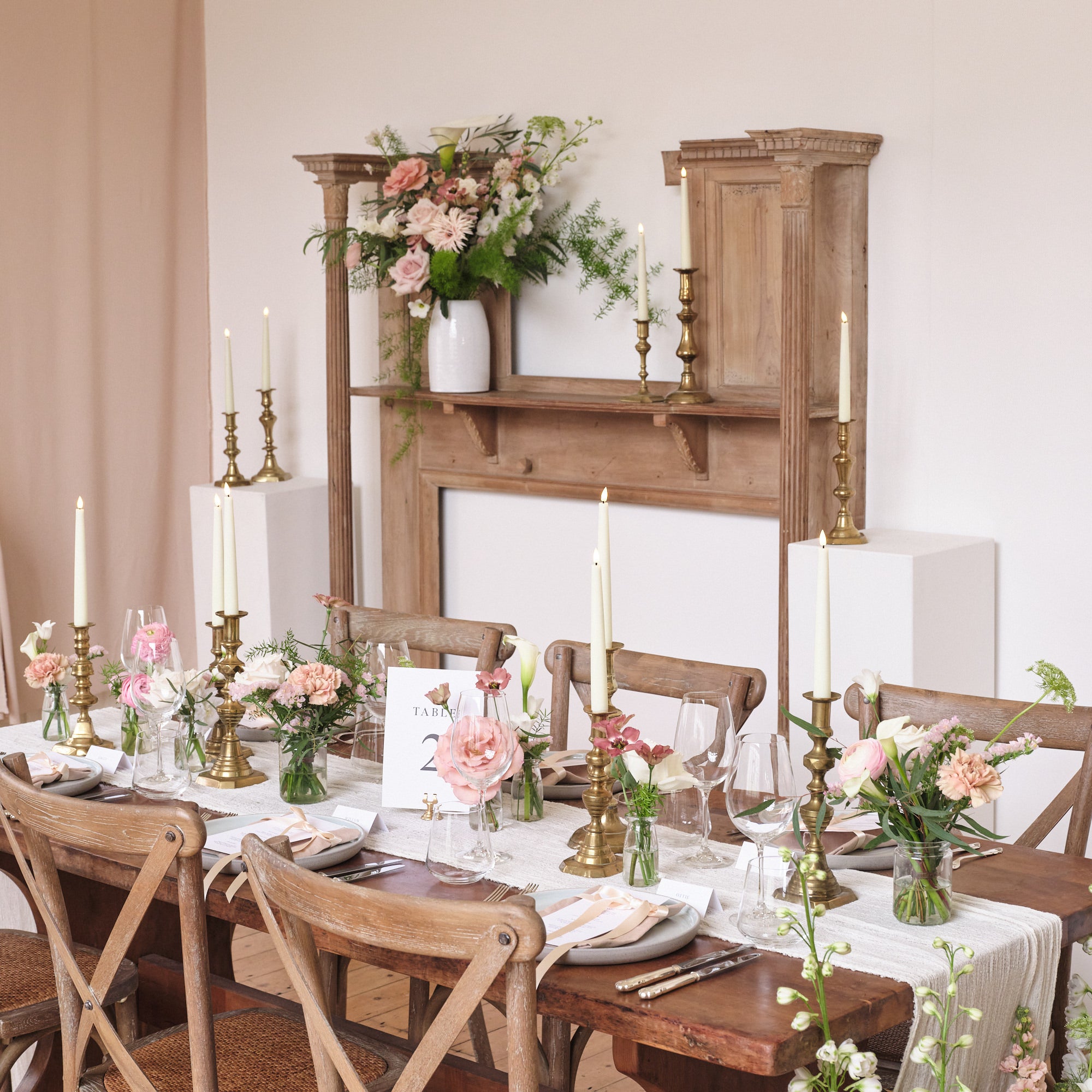Dusty Nudes Bud Vase Arrangements