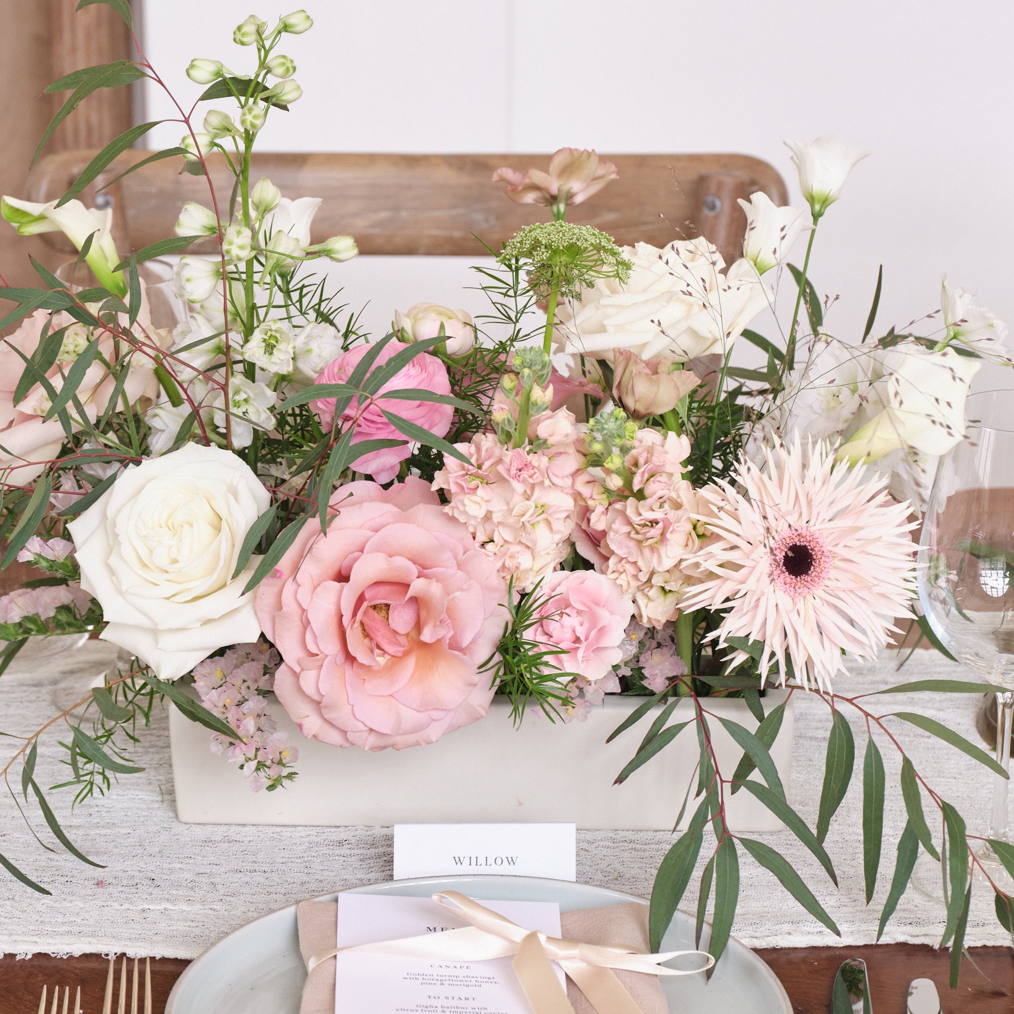 Dusty Nudes Large Trough Arrangement