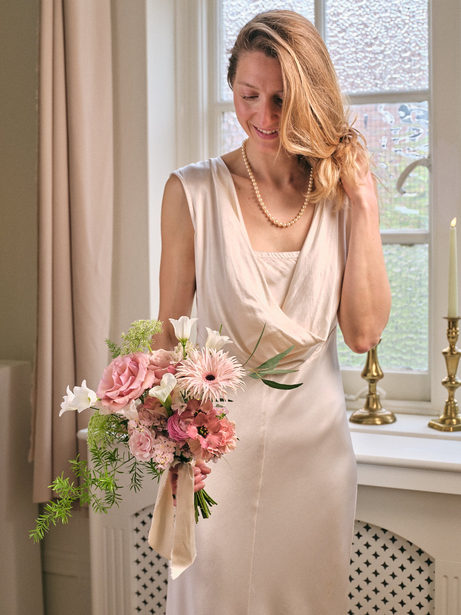 Dusty Nudes Bridesmaids Bouquet