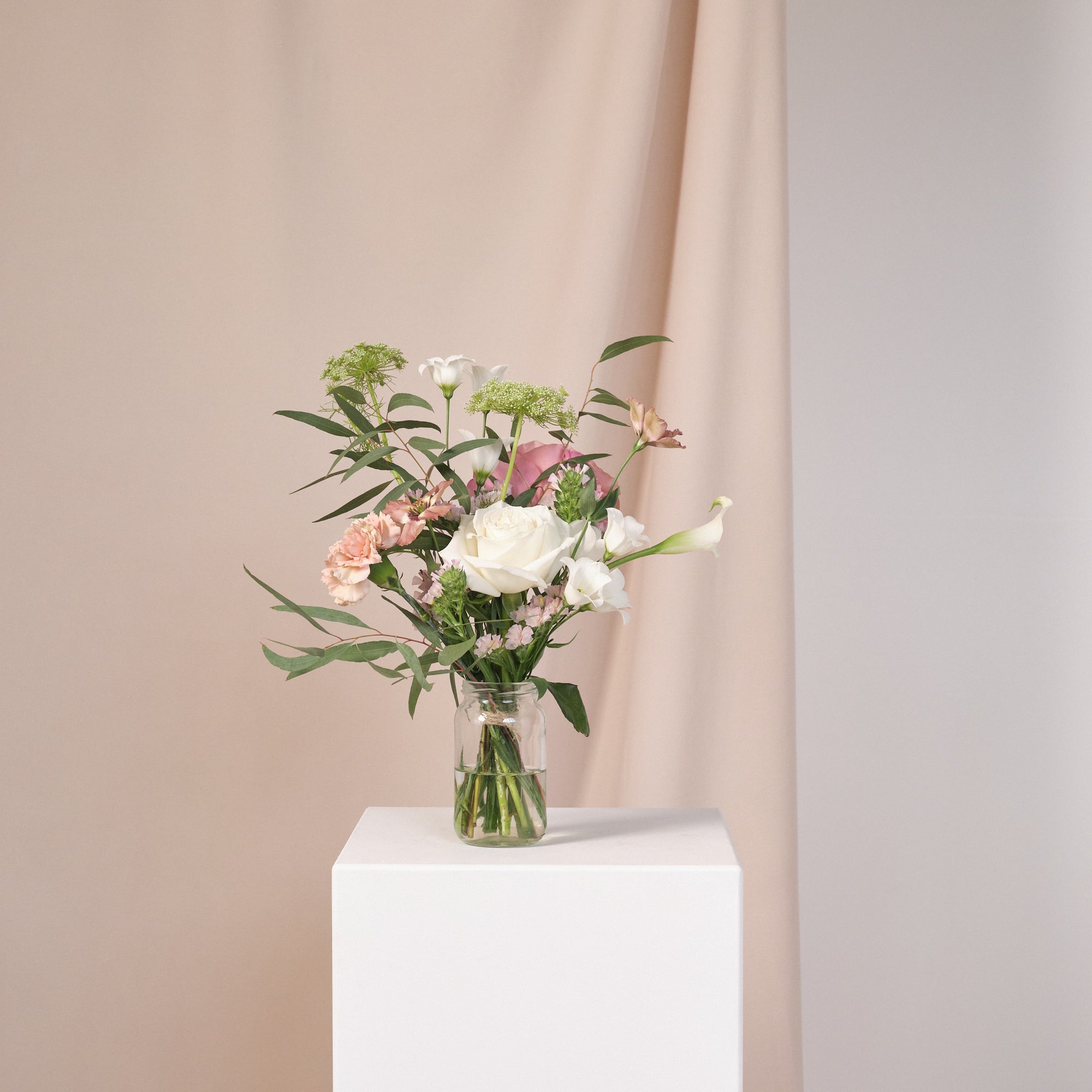Dusty Nudes Jam Jar Arrangements