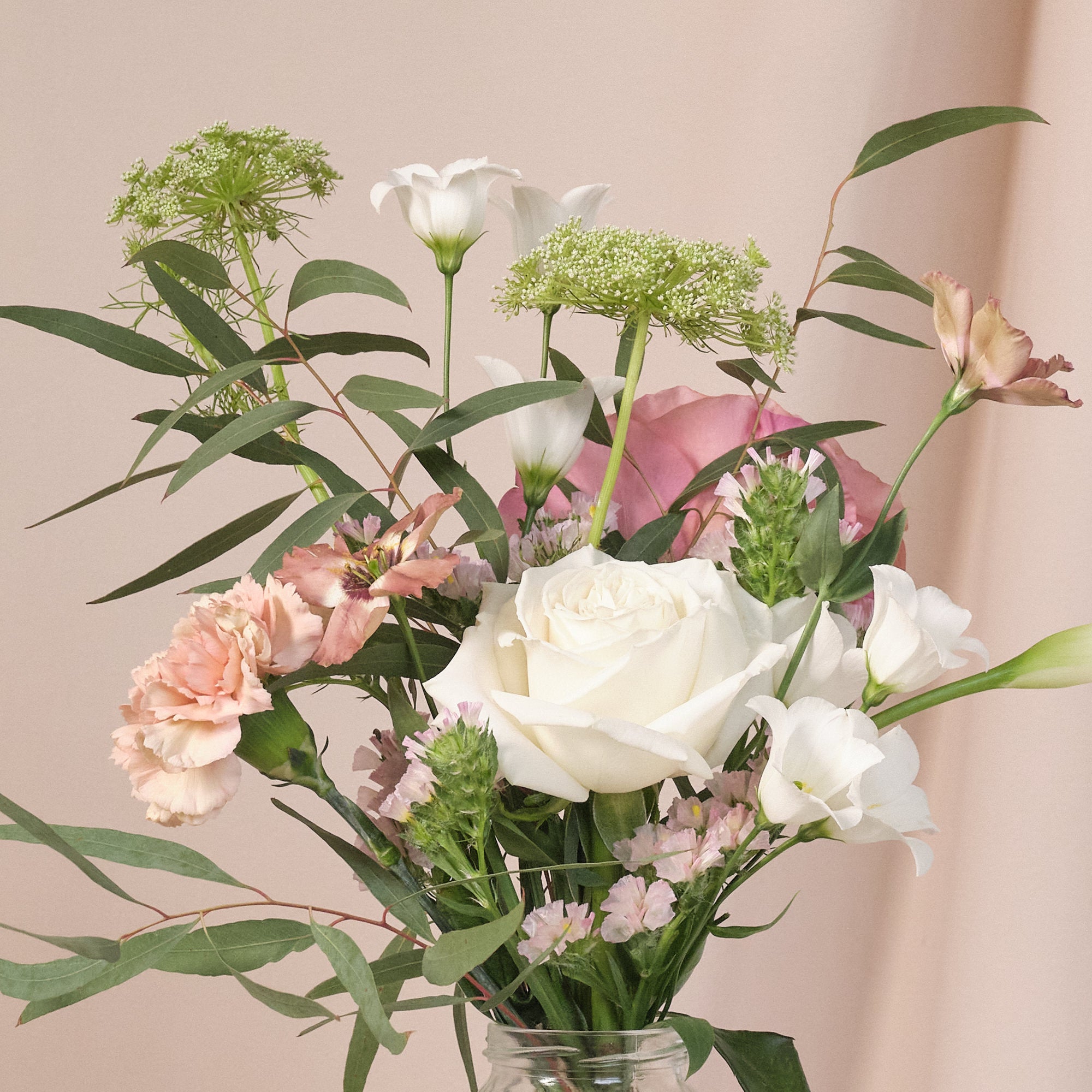 Dusty Nudes Jam Jar Arrangements