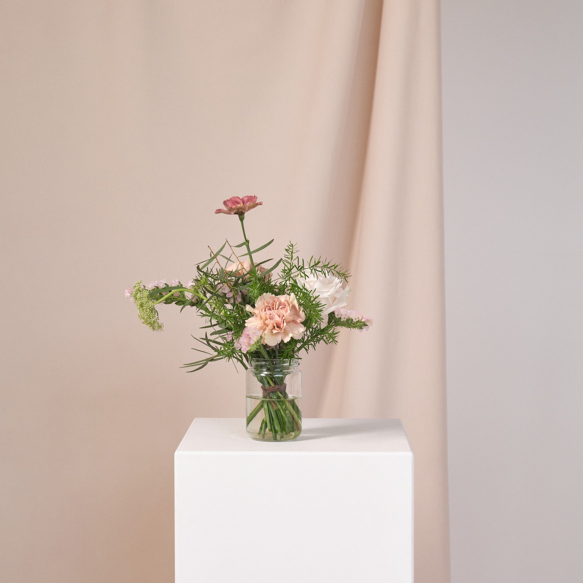 Dusty Nudes Jam Jar Arrangements