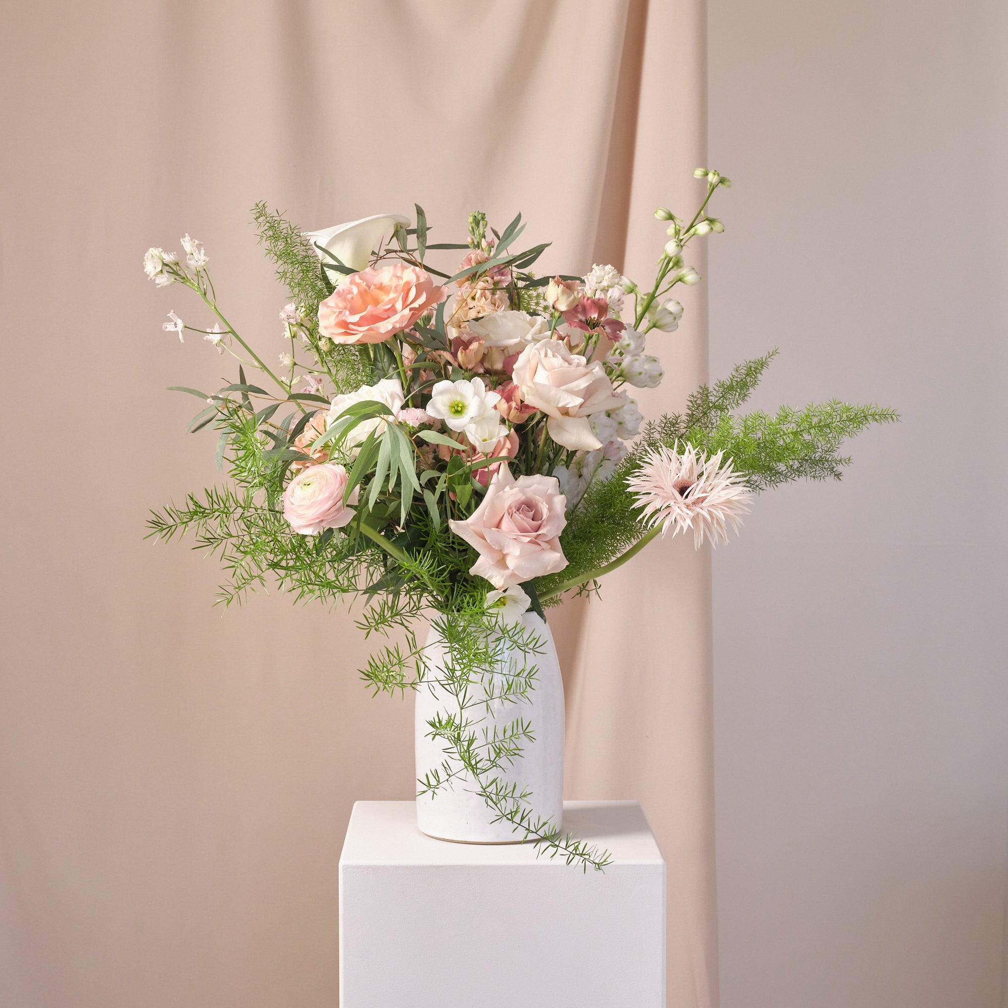 Dusty Nudes Vase Arrangements