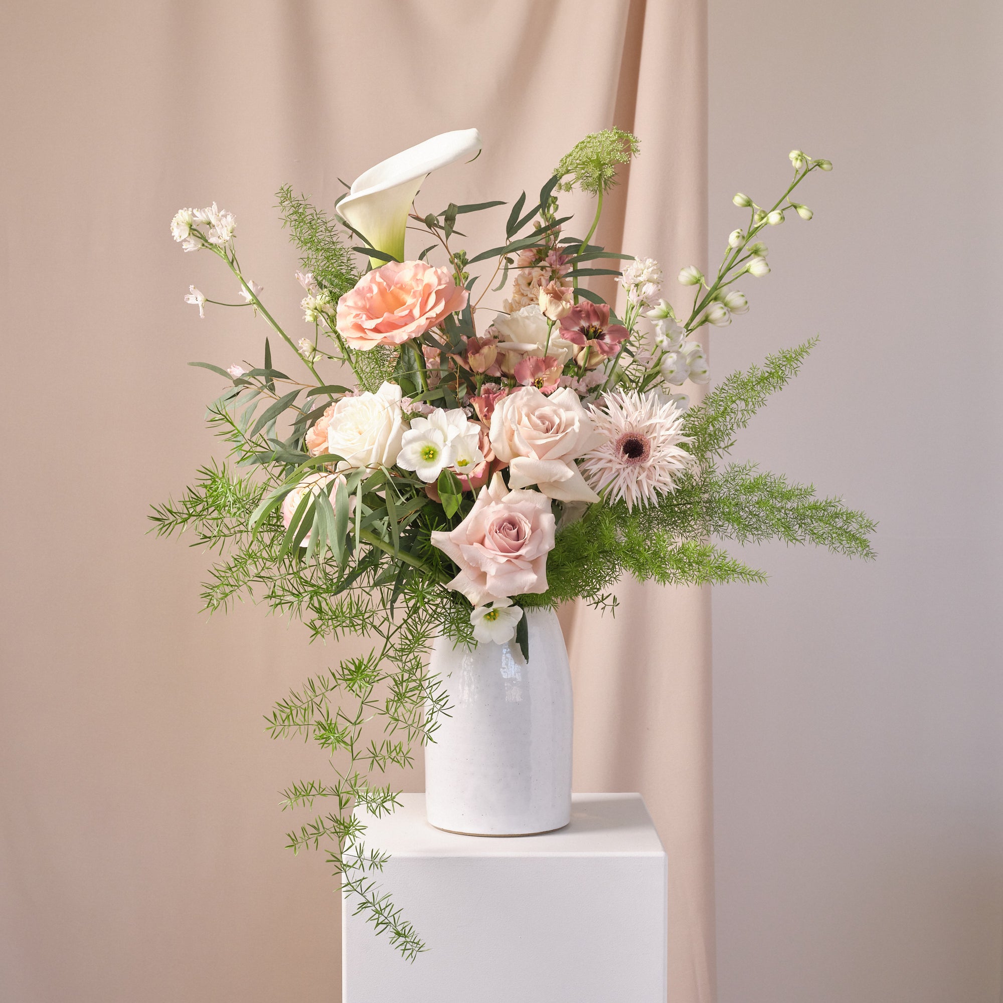 Dusty Nudes Vase Arrangements