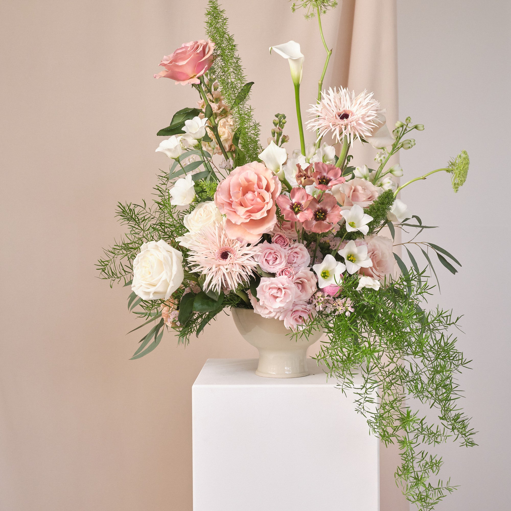 Dusty Nudes Bowl Arrangements
