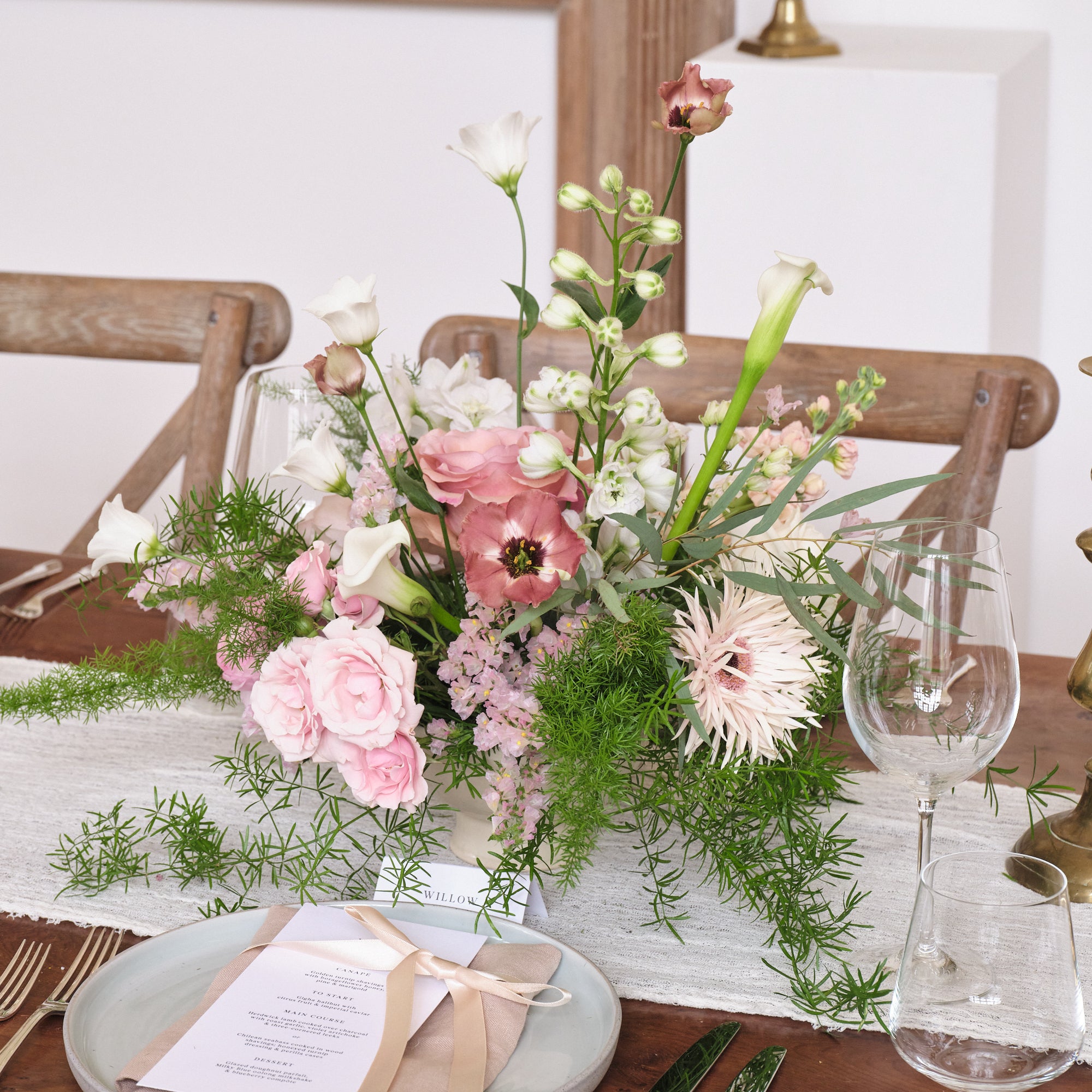 Dusty Nudes Bowl Arrangements