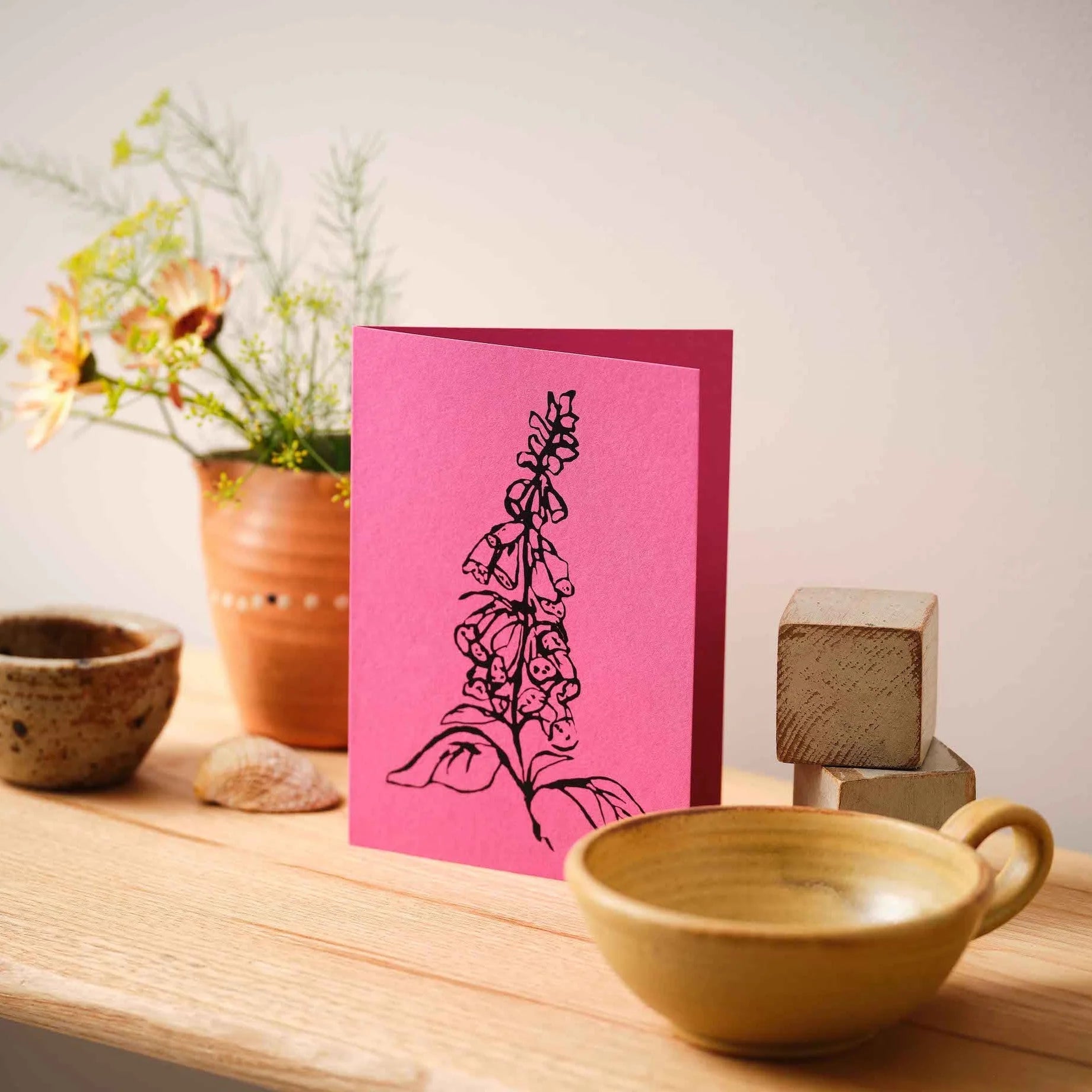 Foxglove Greetings Card
