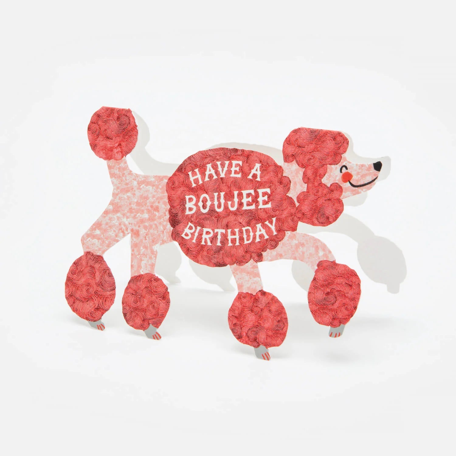 'Have A Boujee Birthday' Poodle Greetings Card