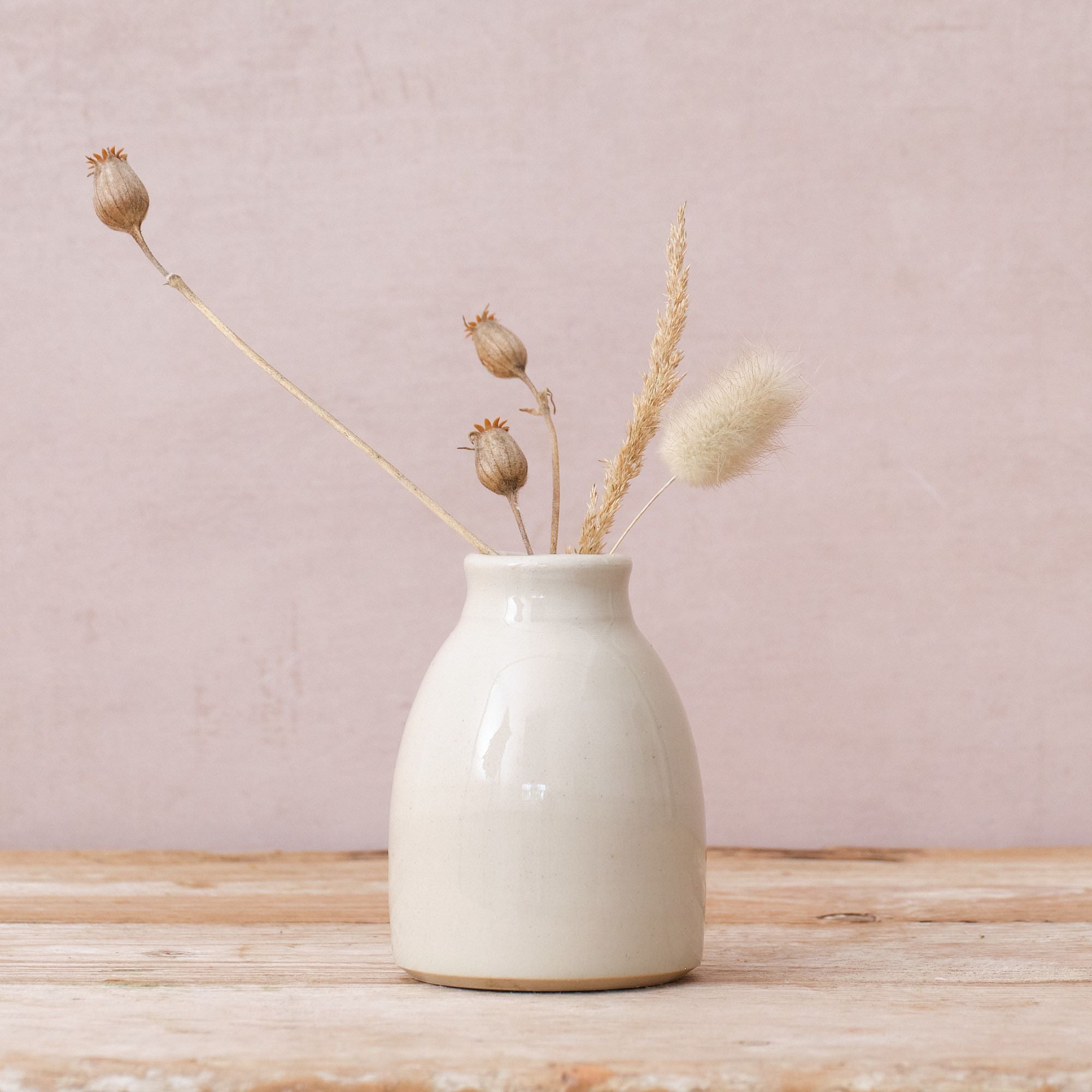 Hand Thrown Ceramic Bud Vase | Clear | 3 Styles Available