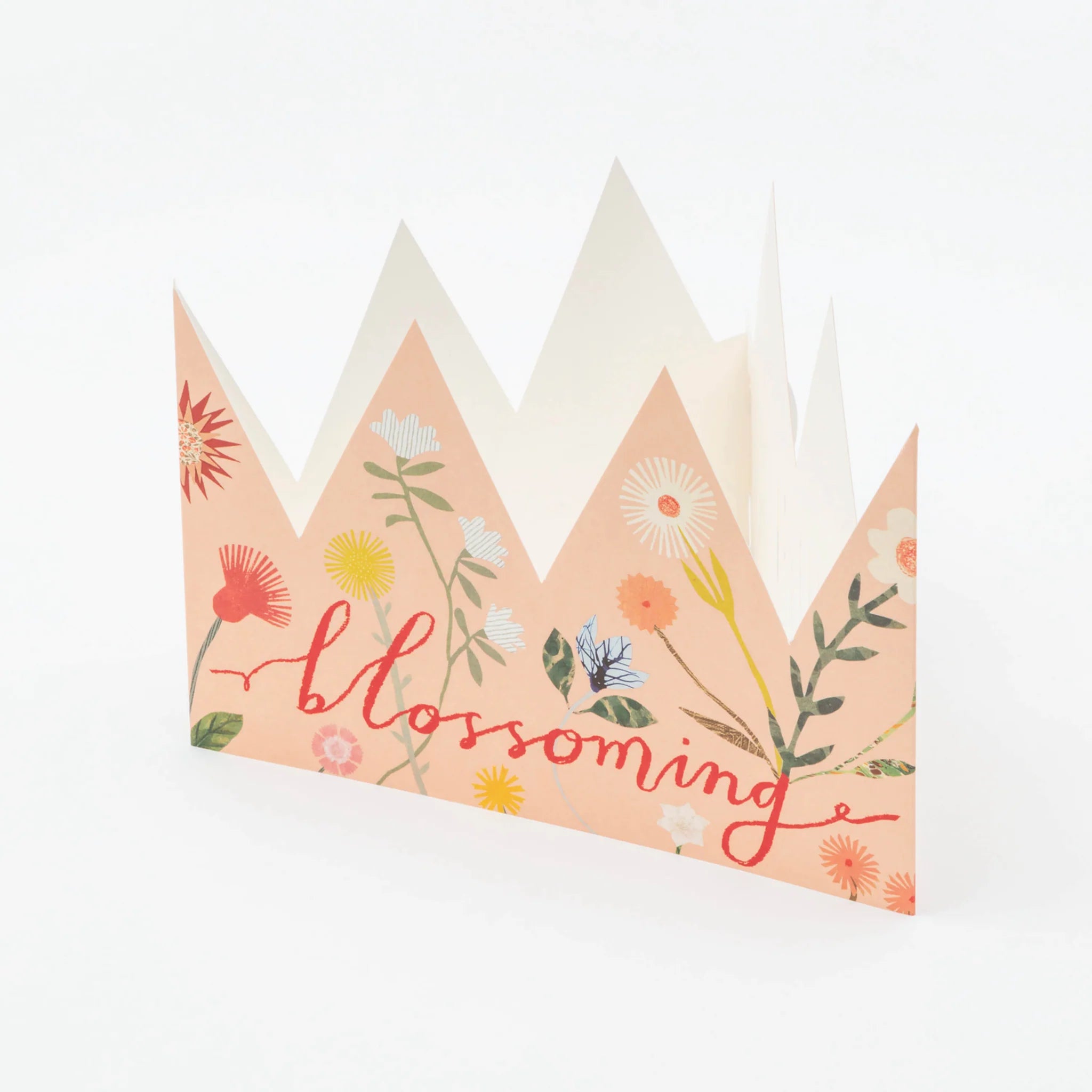 'Blossoming' Party Hat Greetings Card