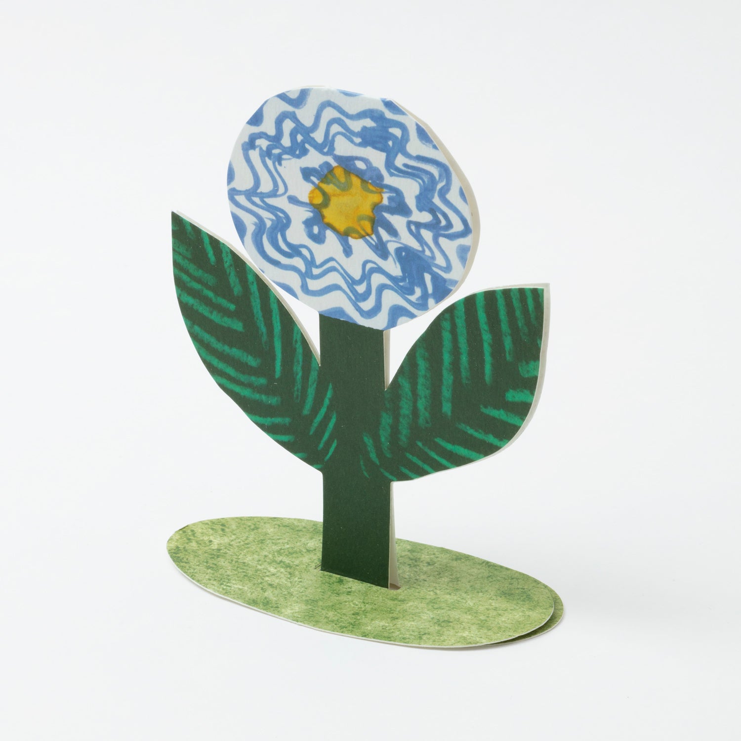 Blue Flower Stand Up Card