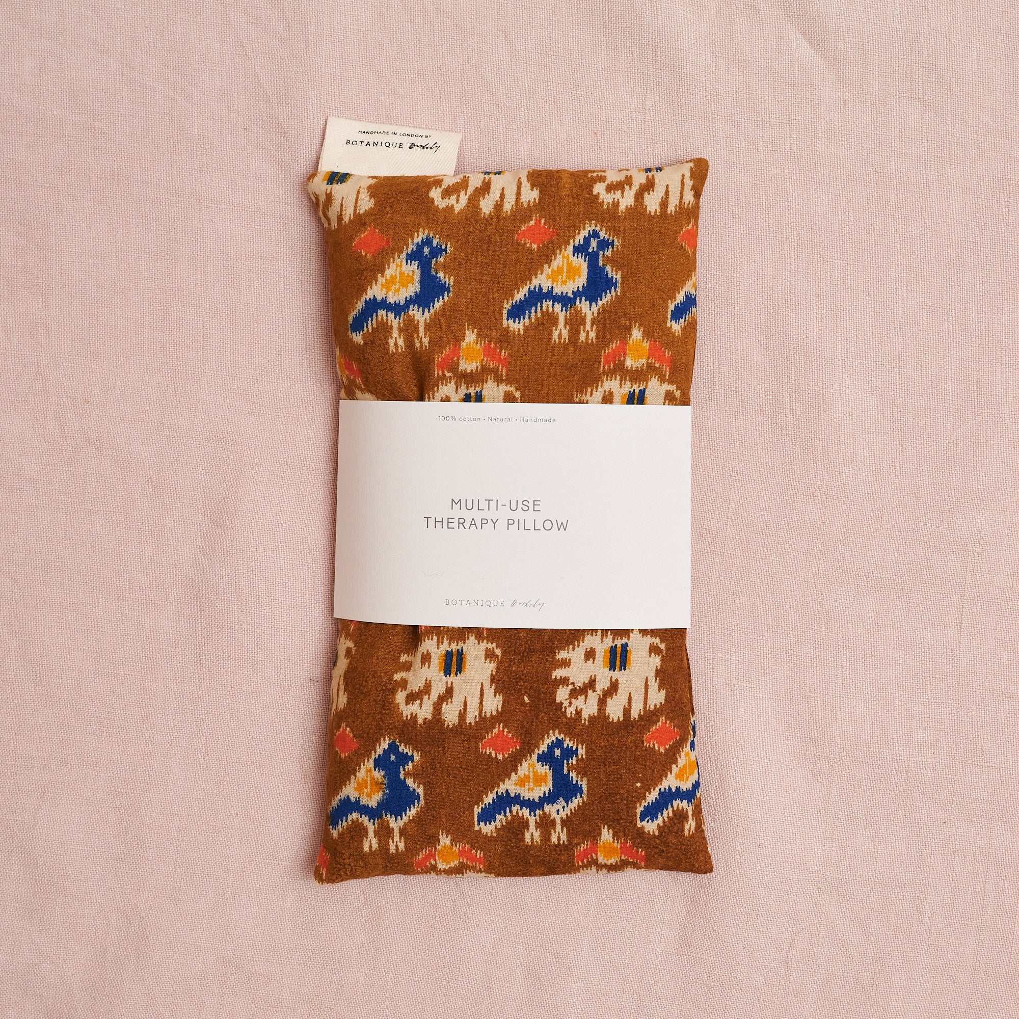 Multi-Use Lavender Therapy Pillow | Block Printed Bird Print