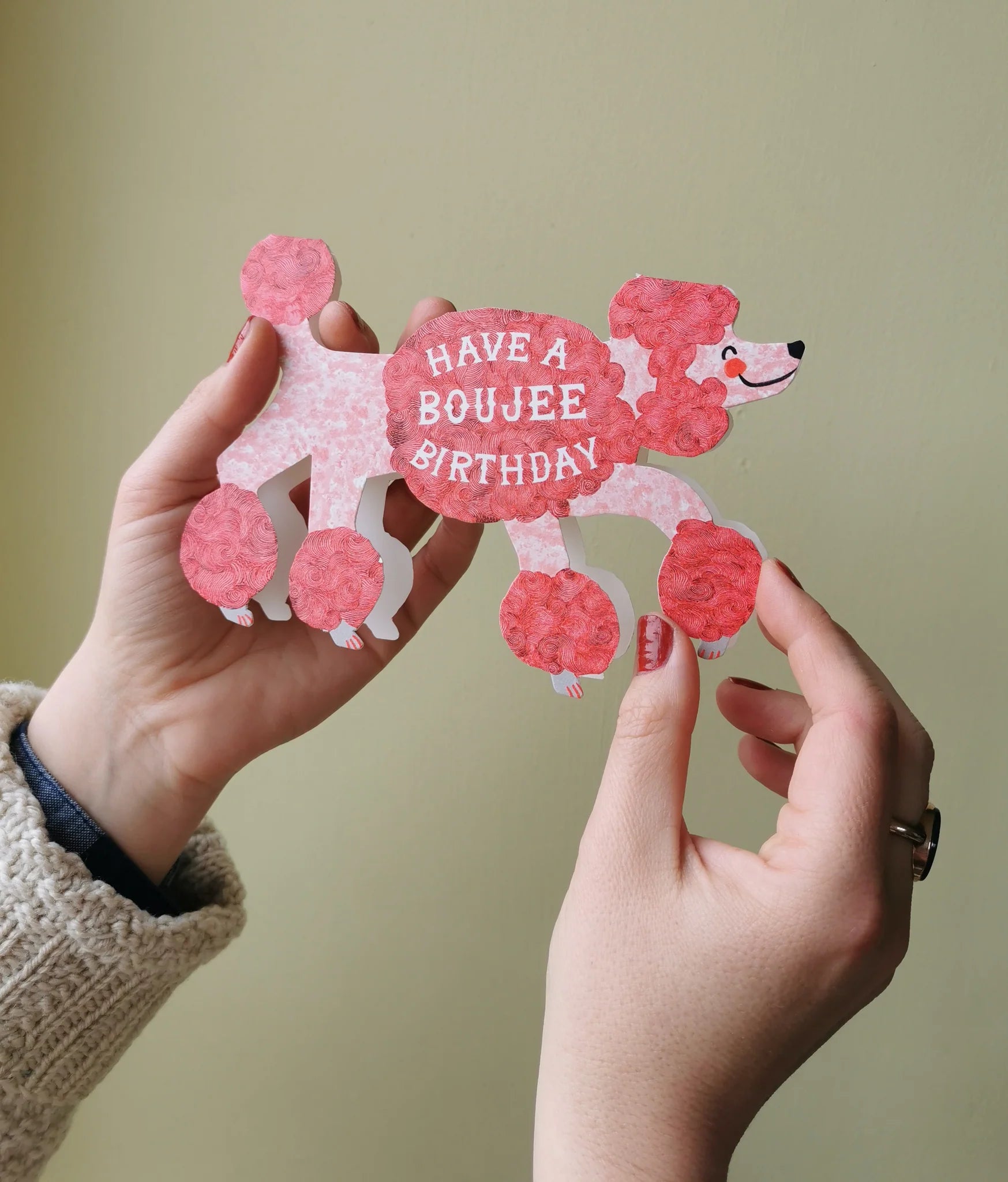 'Have A Boujee Birthday' Poodle Greetings Card