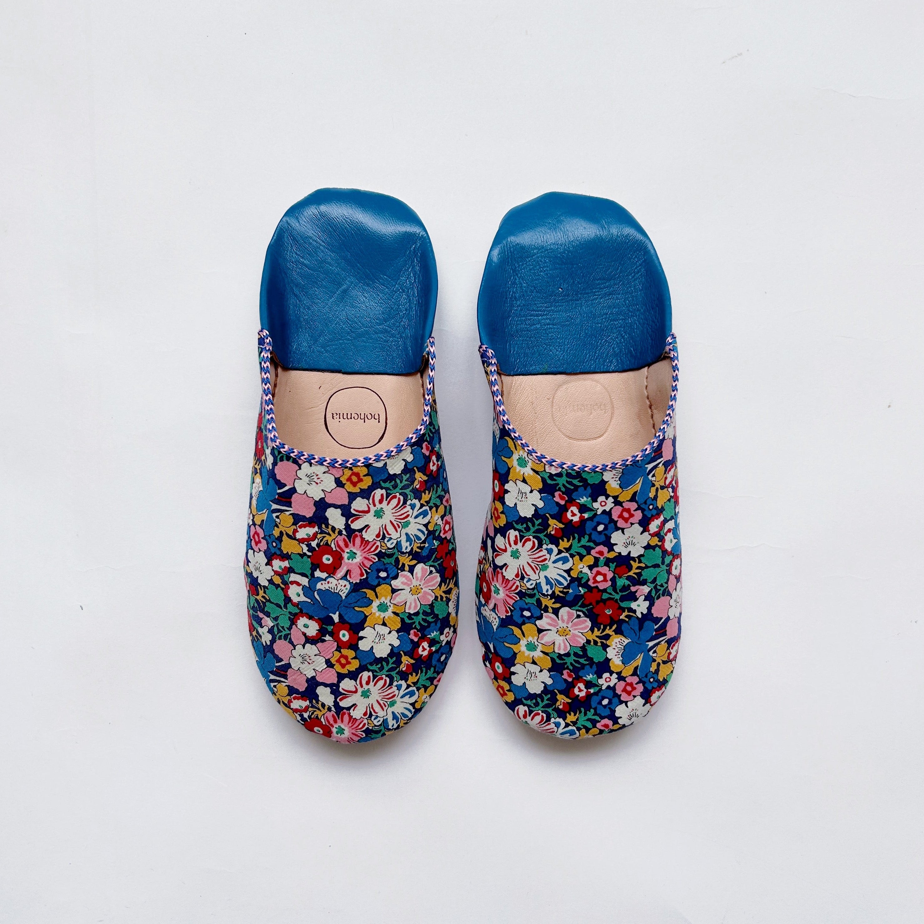 Liberty Print Babouche Slippers | Westbourne Posy | 3 Sizes Available