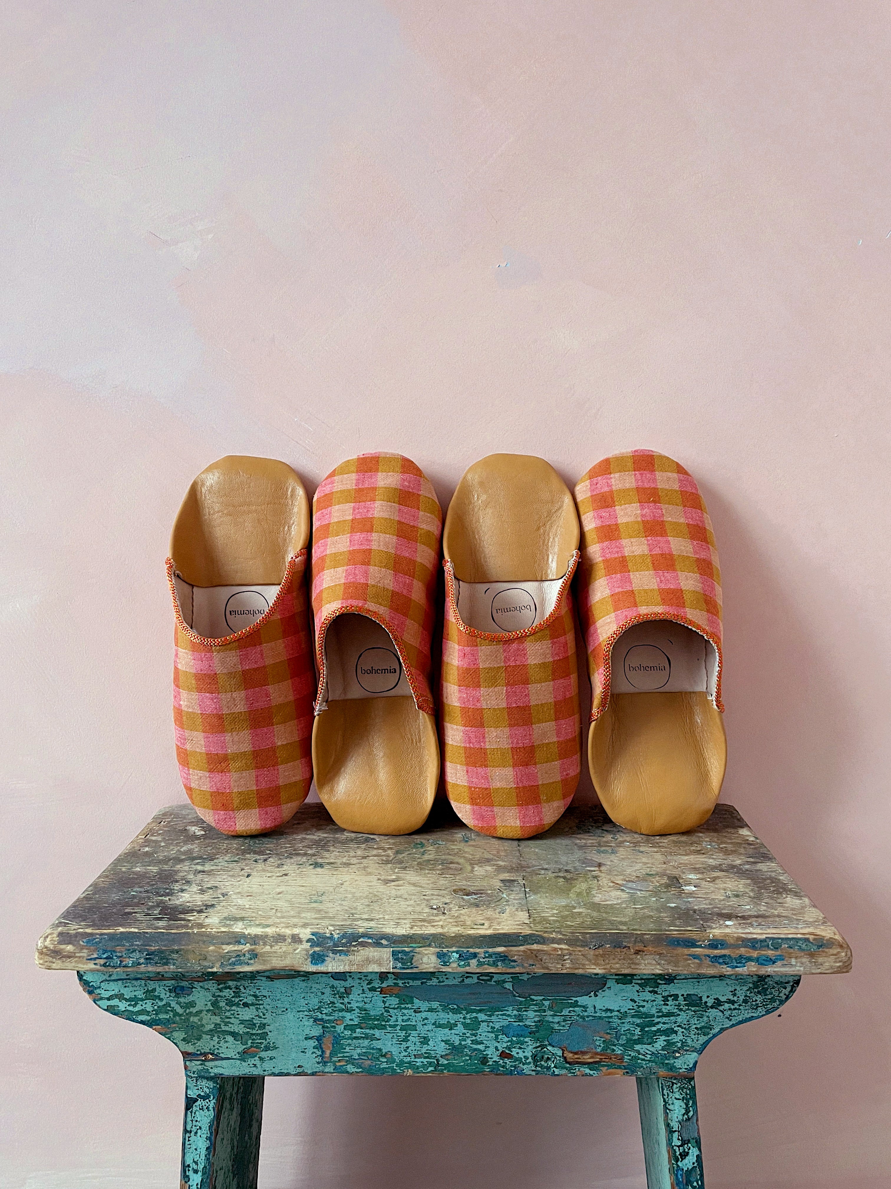 Margot Linen Babouche Slippers | 3 Sizes Available
