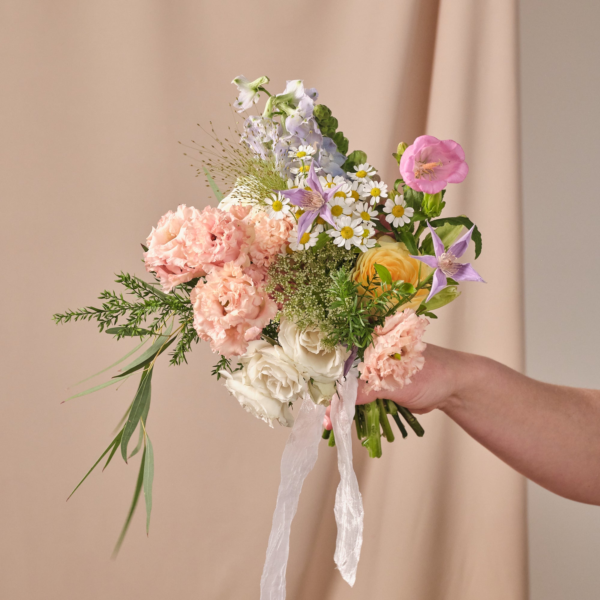 Pastel Wildflowers Bridesmaid Bouquet