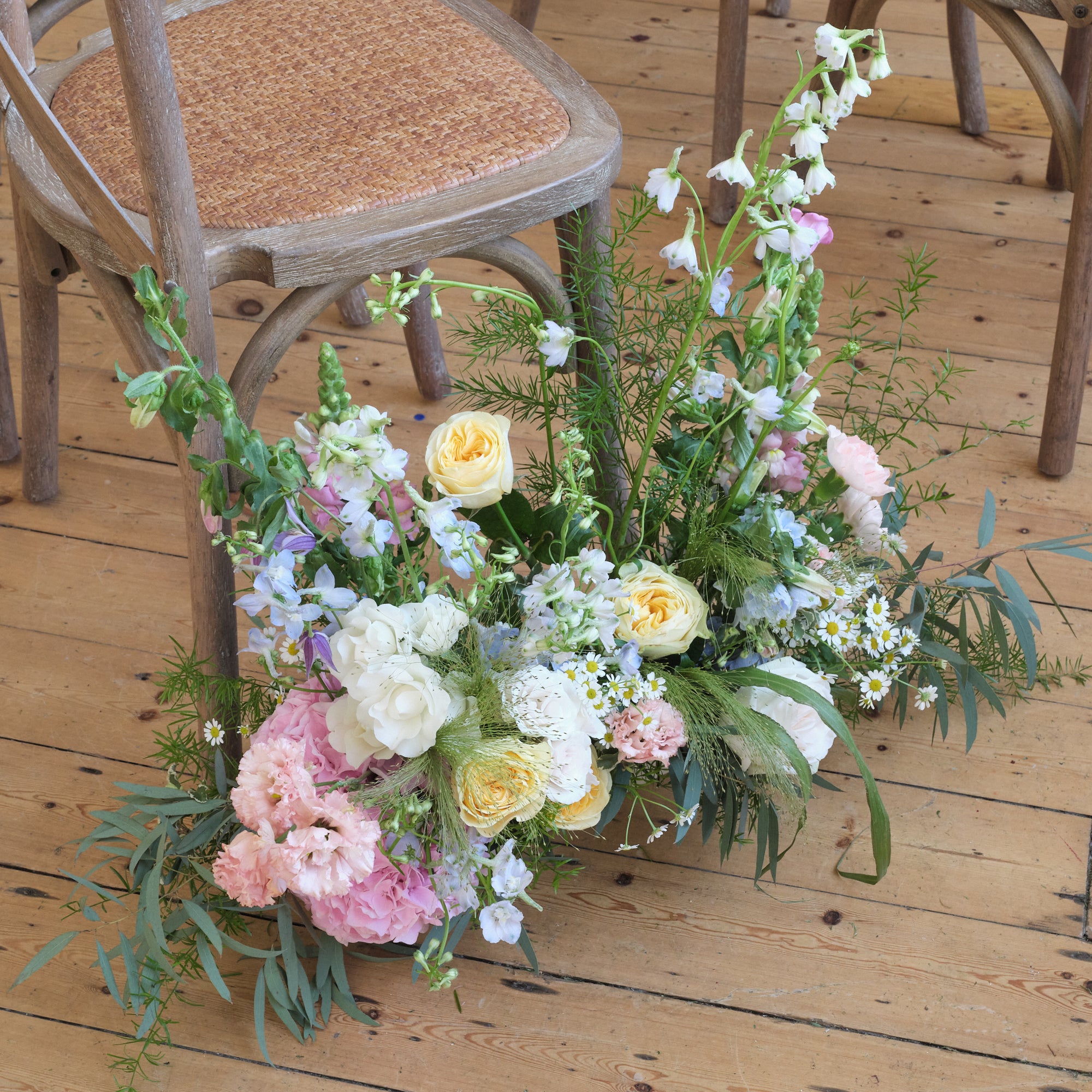 Pastel Wildflowers Small Trough Arrangement