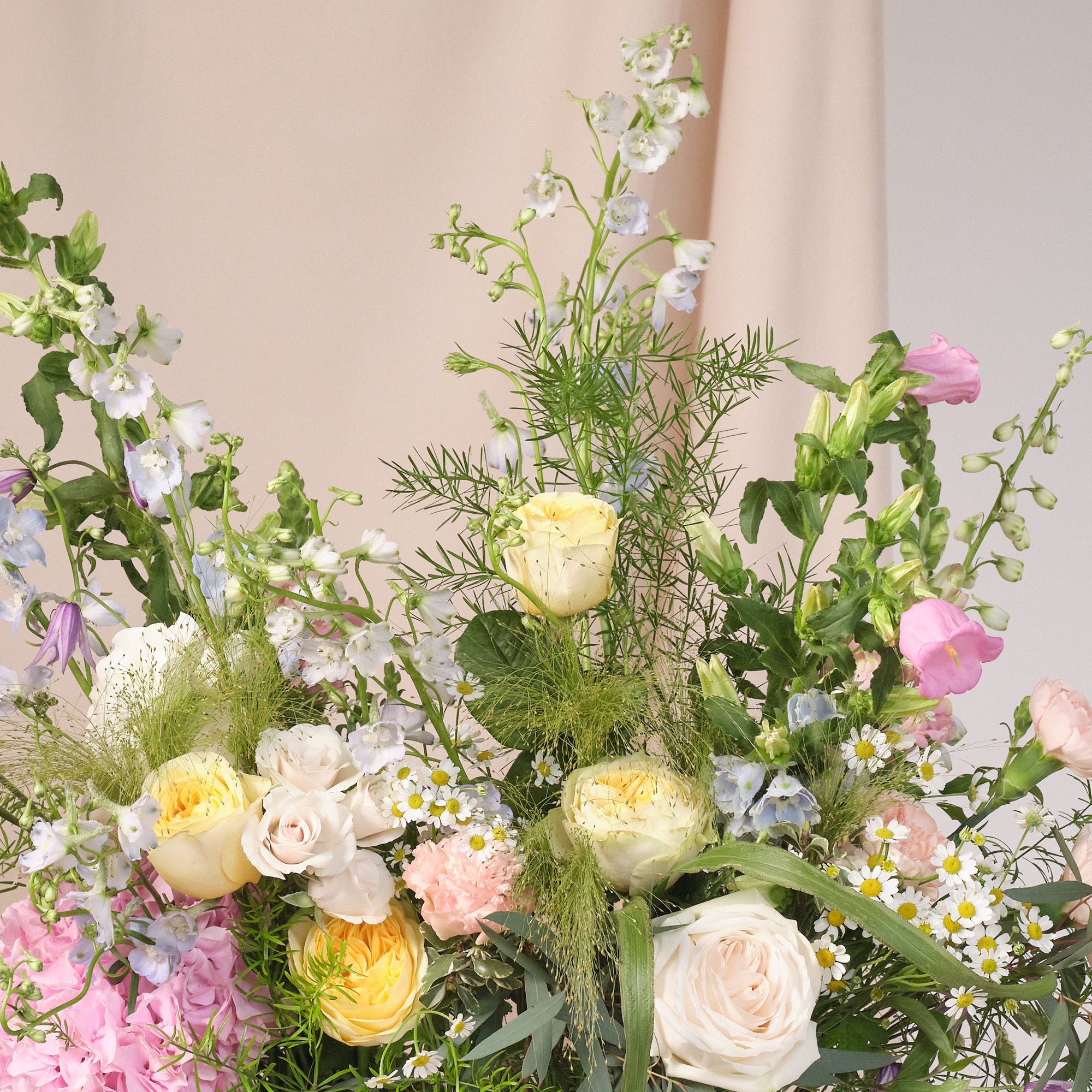 Pastel Wildflowers Small Trough Arrangement
