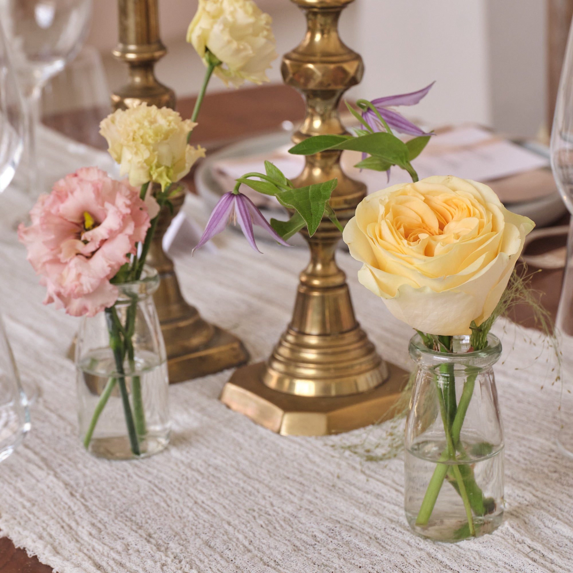 Pastel Wildflowers Bud Vase Arrangements