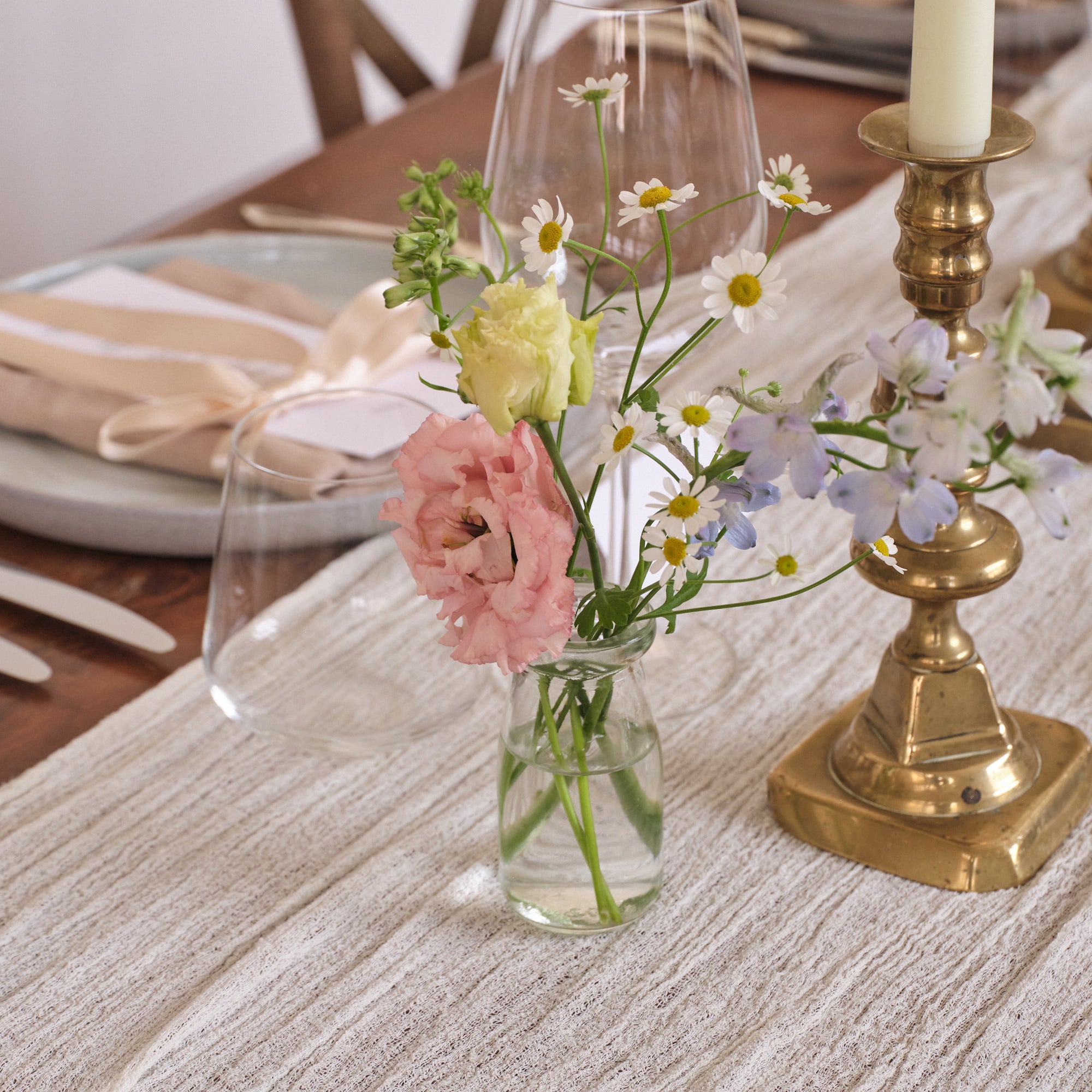 Pastel Wildflowers Bud Vase Arrangements