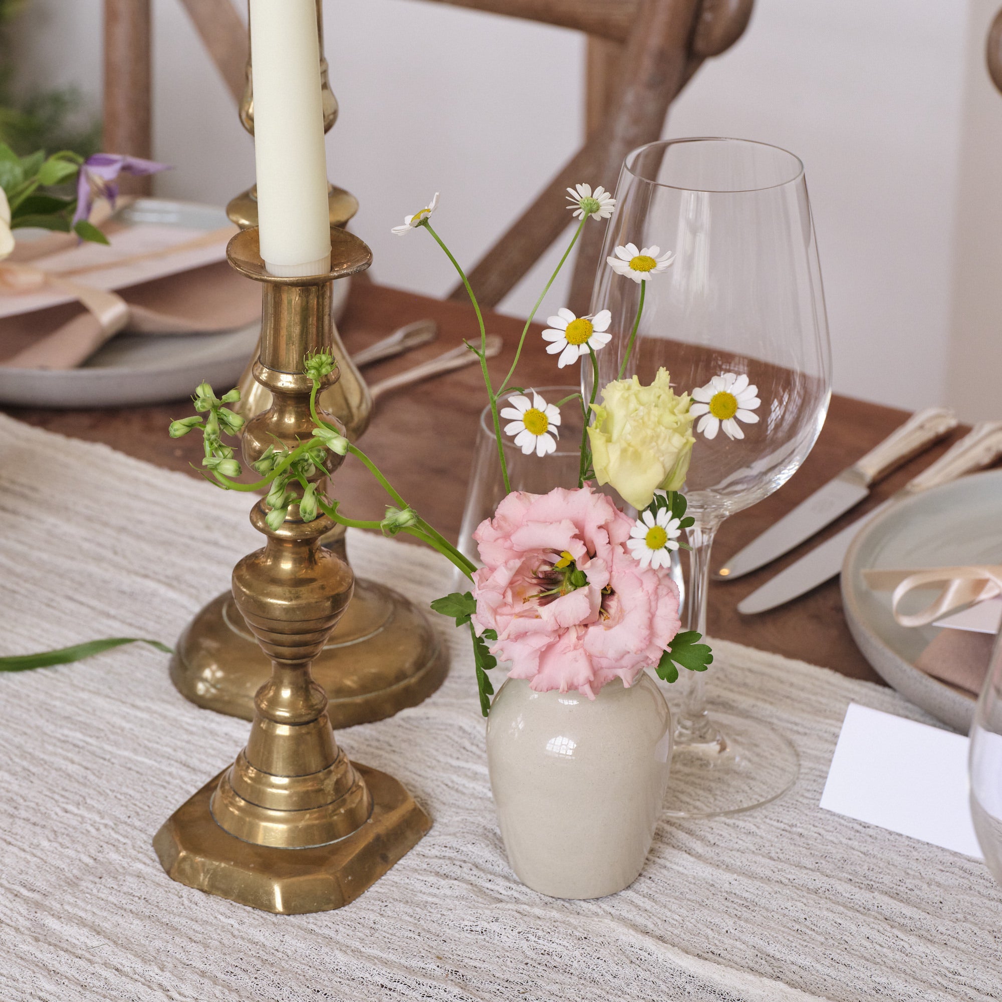 Pastel Wildflowers Bud Vase Arrangements