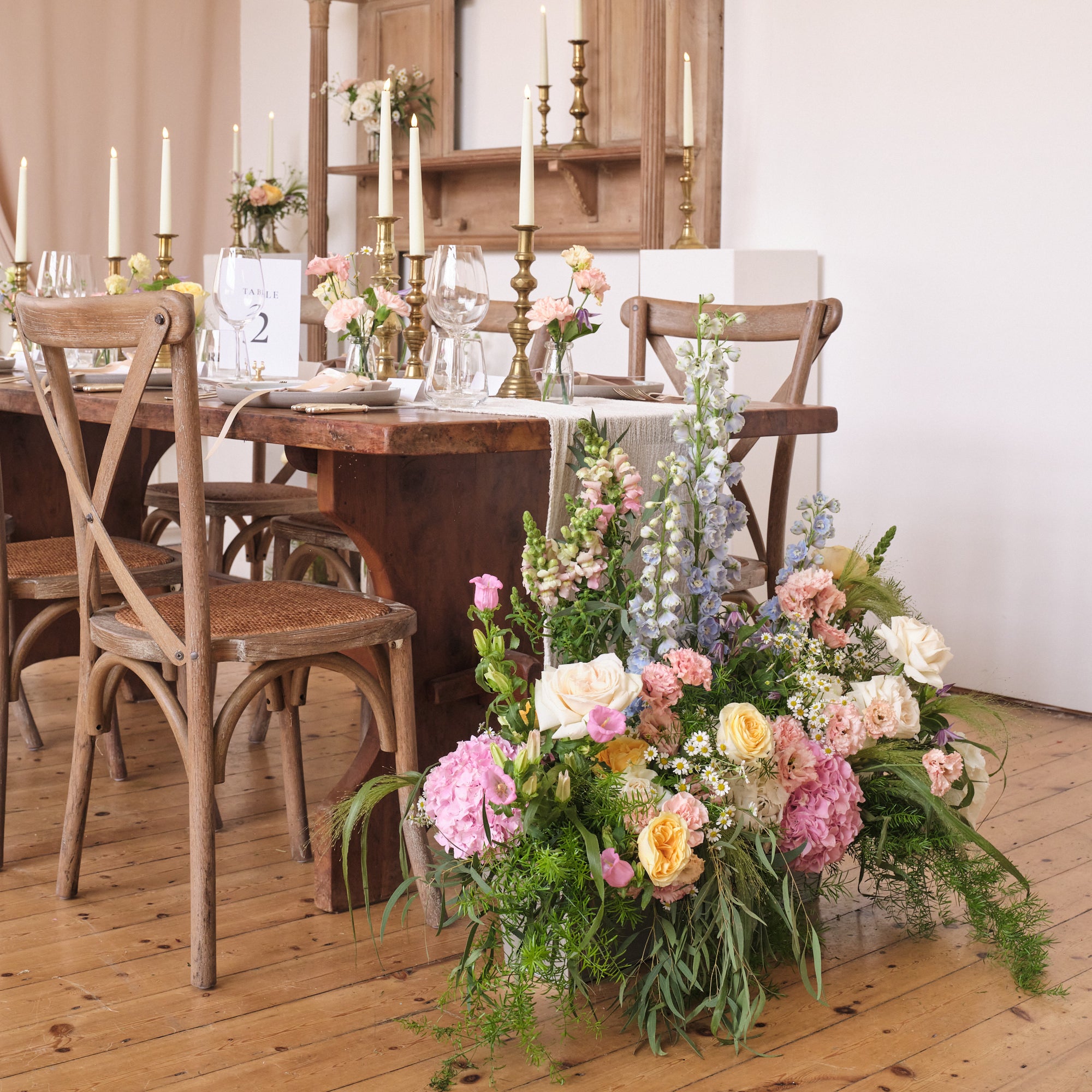 Pastel Wildflowers Large Trough Arrangement