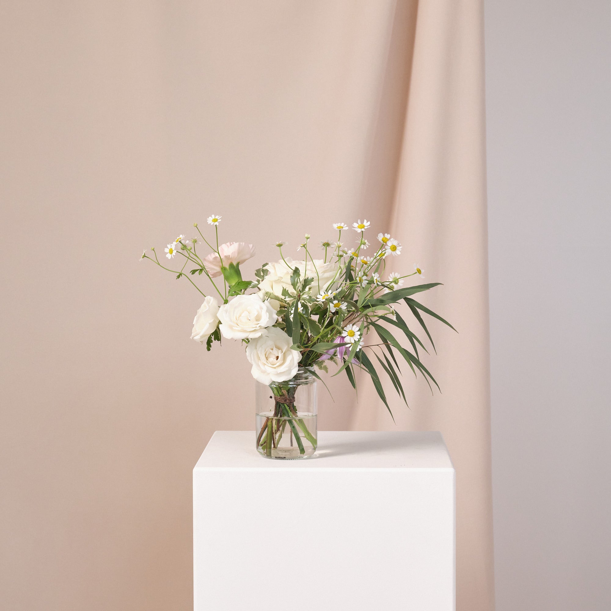 Pastel Wildflowers Jam Jar Arrangements