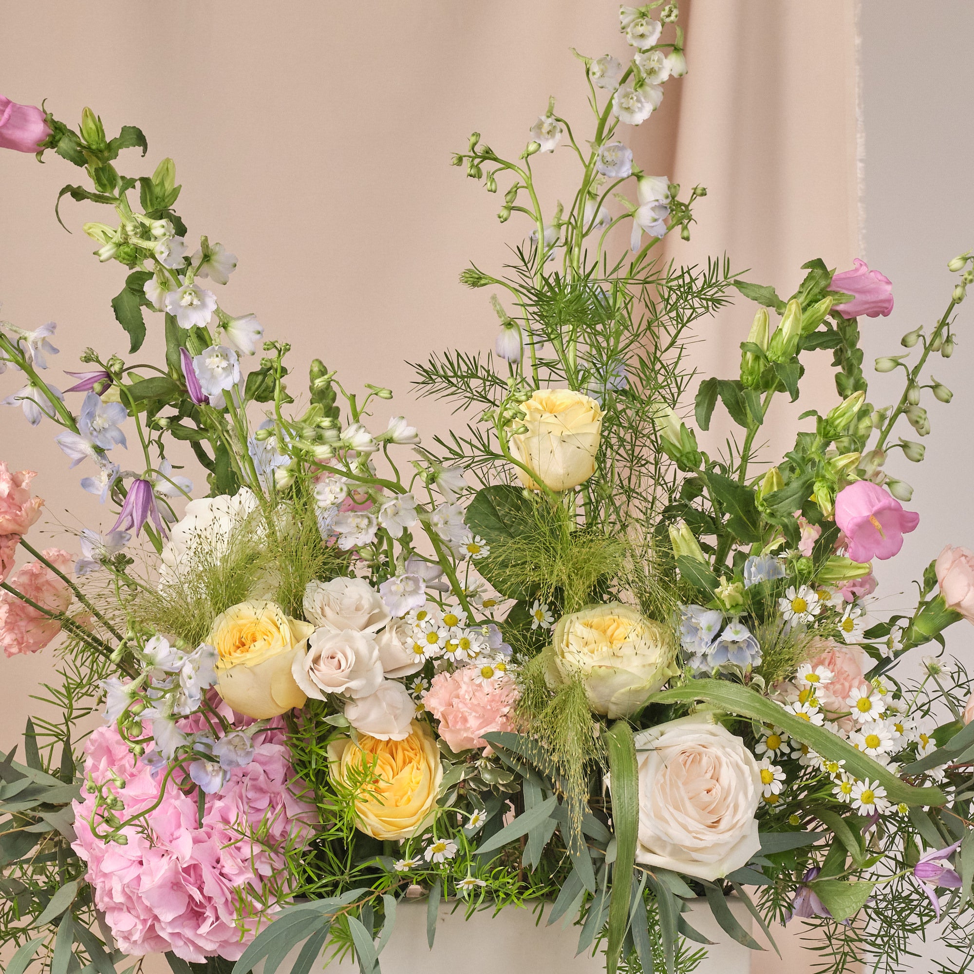 Pastel Wildflowers Small Trough Arrangement