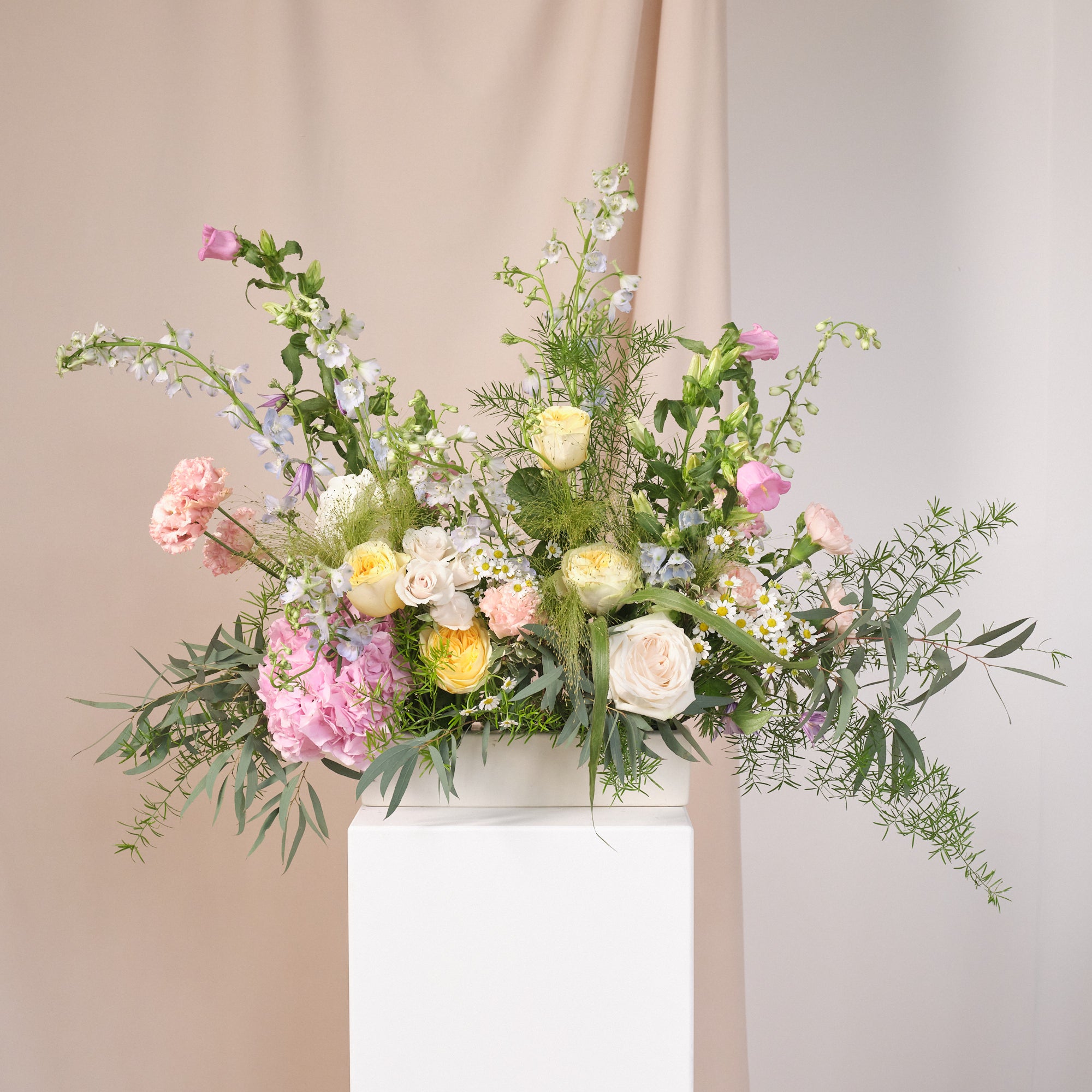 Pastel Wildflowers Small Trough Arrangement