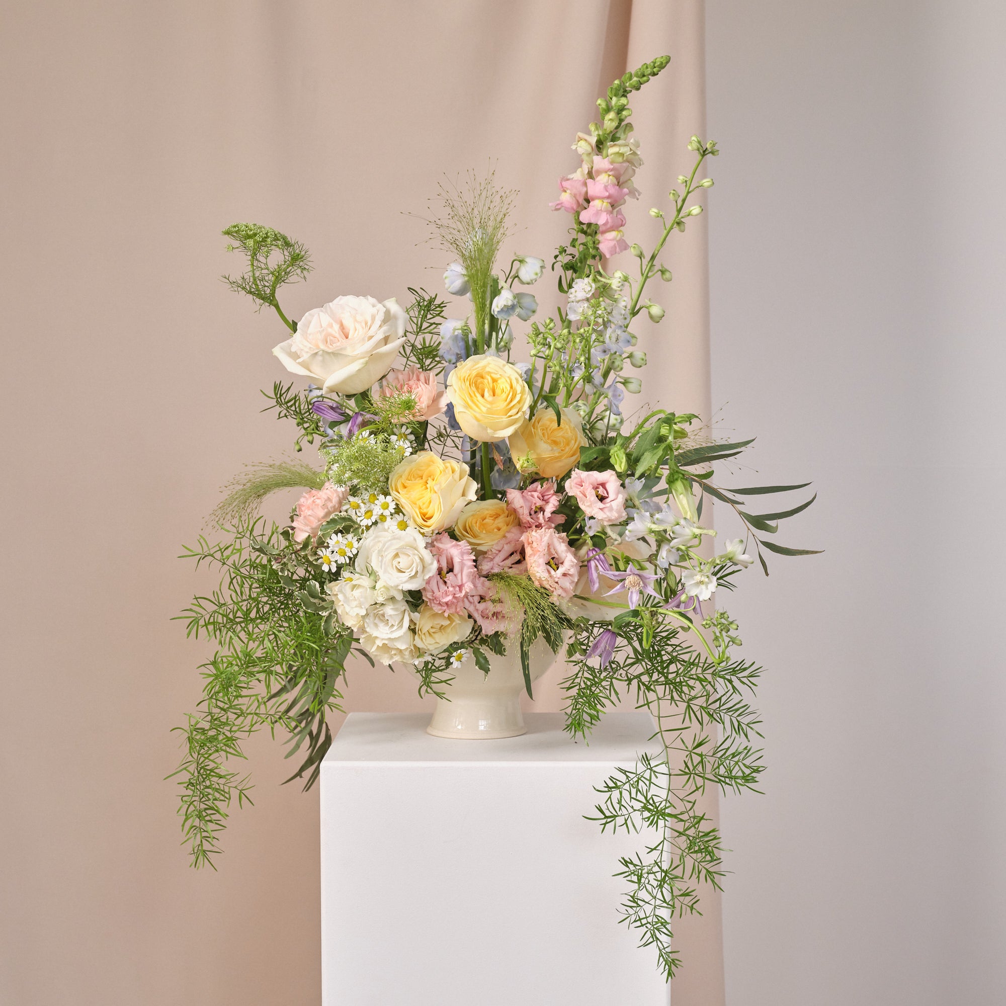 Pastel Wildflowers Bowl Arrangements