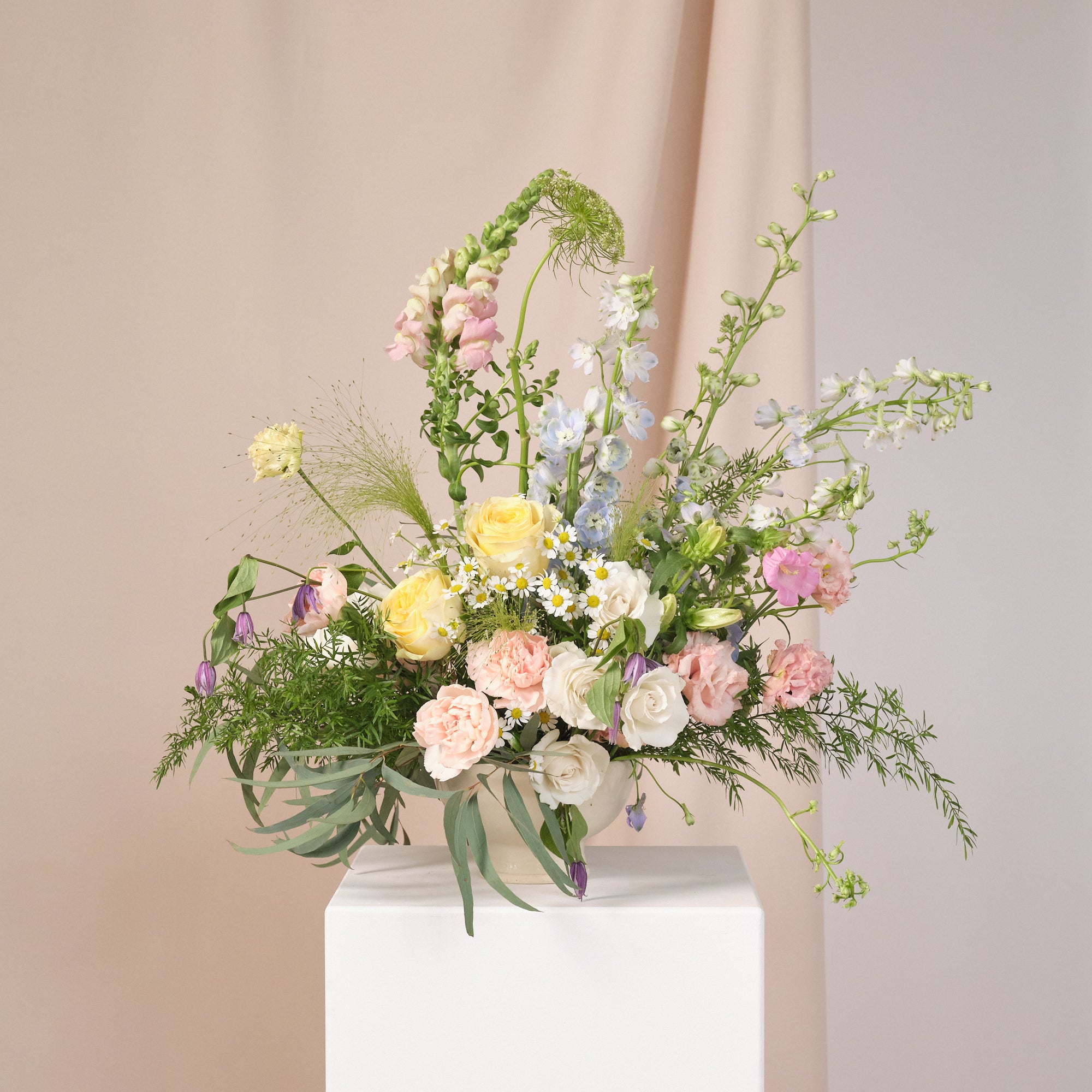 Pastel Wildflowers Bowl Arrangements