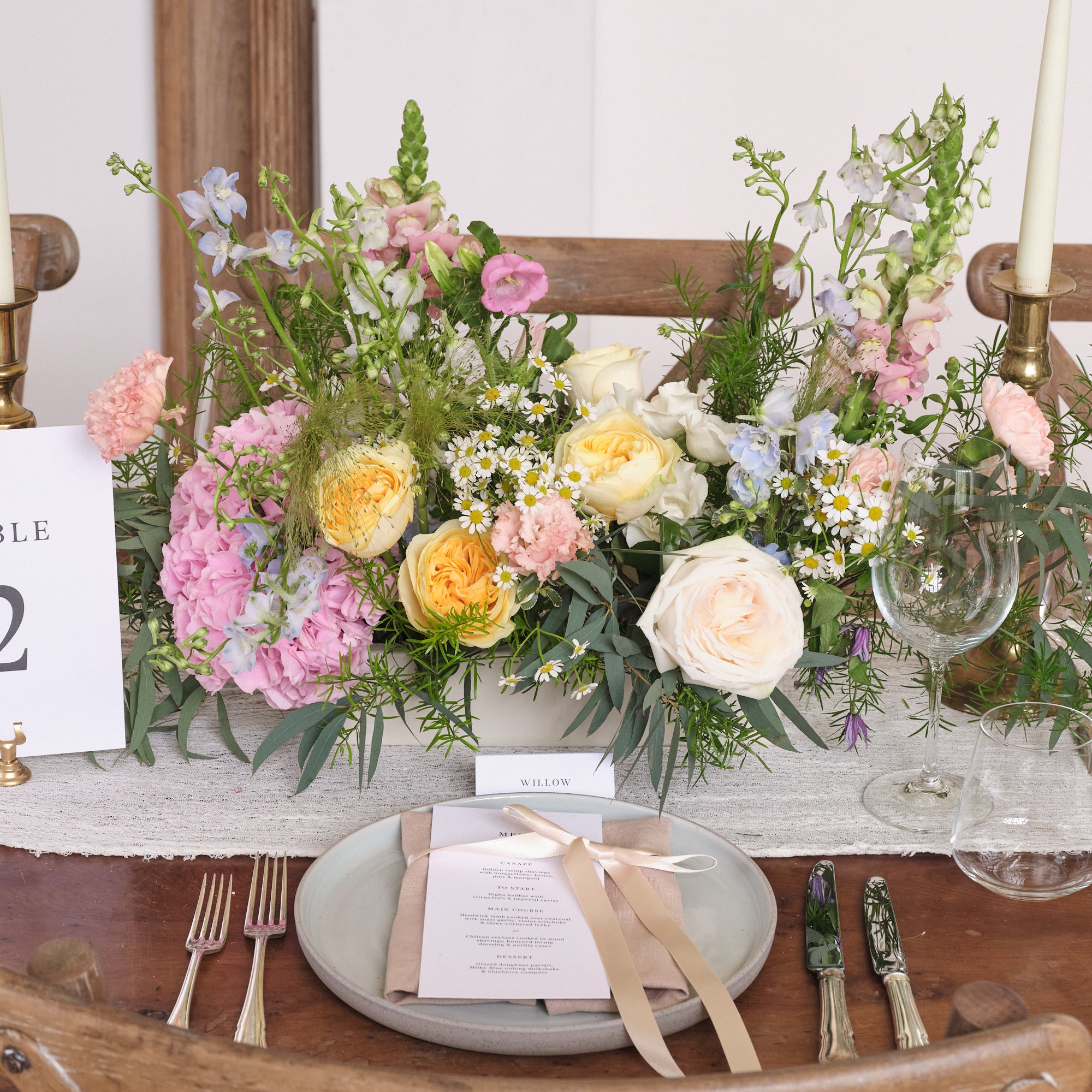 Pastel Wildflowers Bowl Arrangements