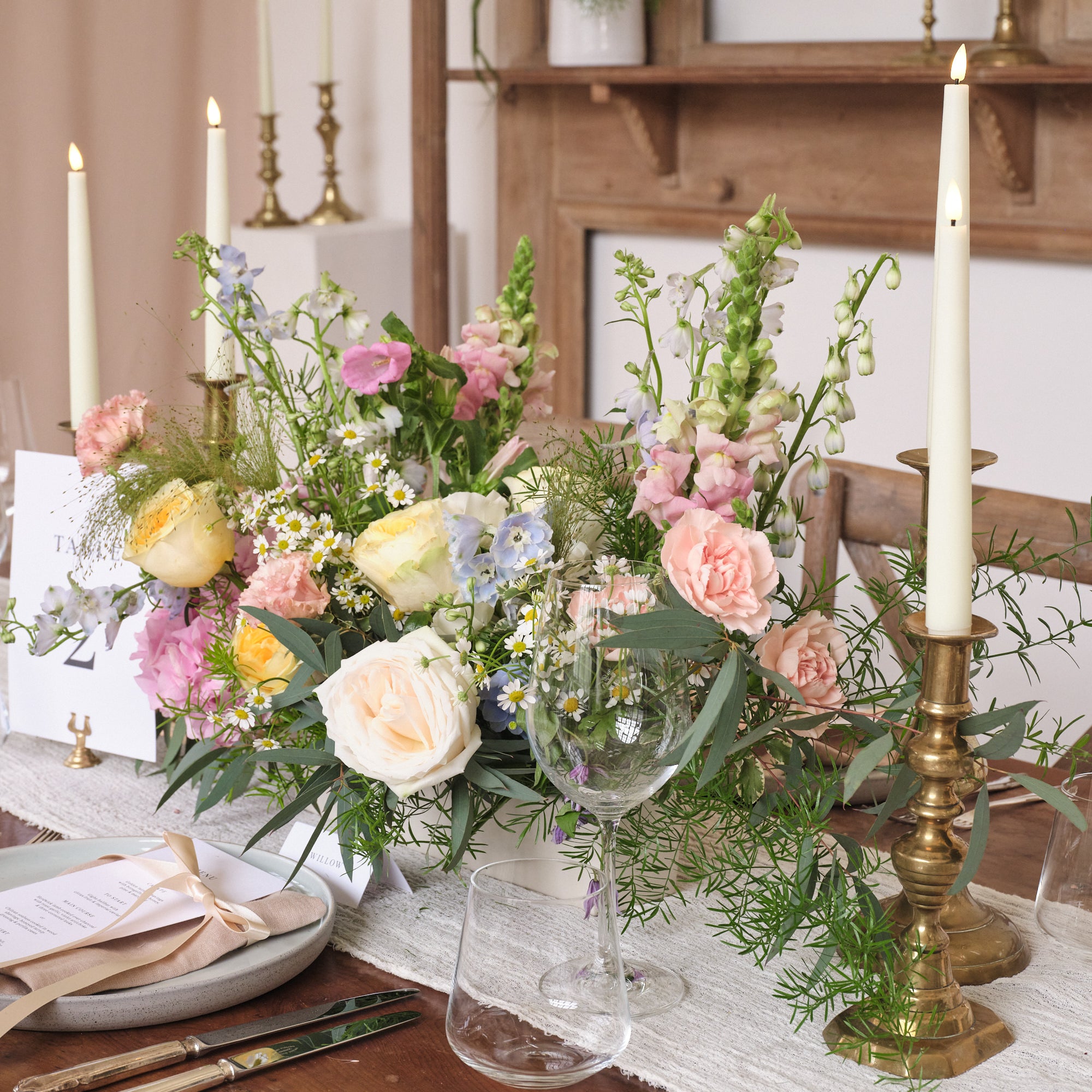 Pastel Wildflowers Bowl Arrangements