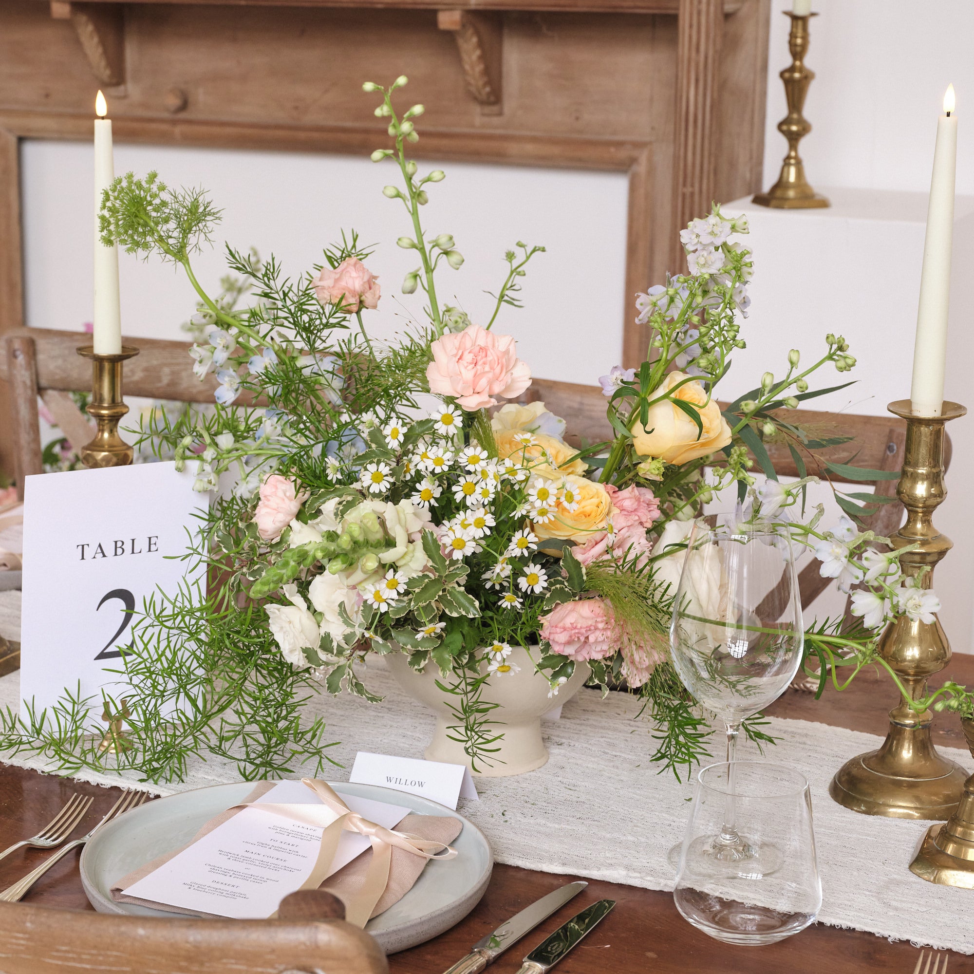 Pastel Wildflowers Bowl Arrangements