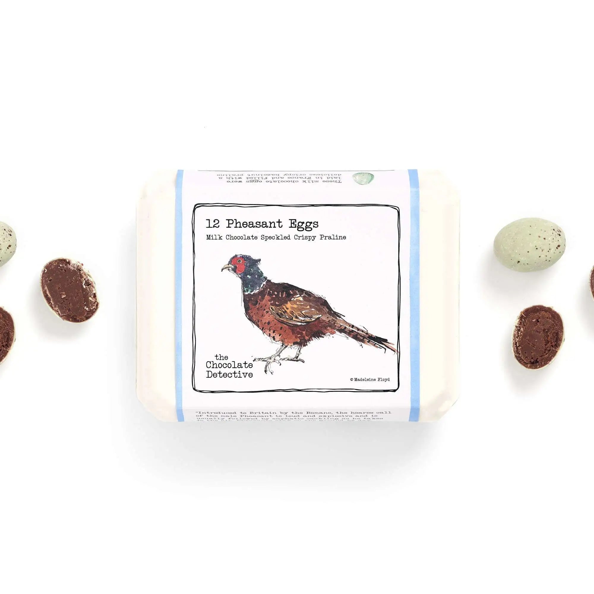 12 Milk Chocolate Speckled Crispy Praline Pheasant Eggs