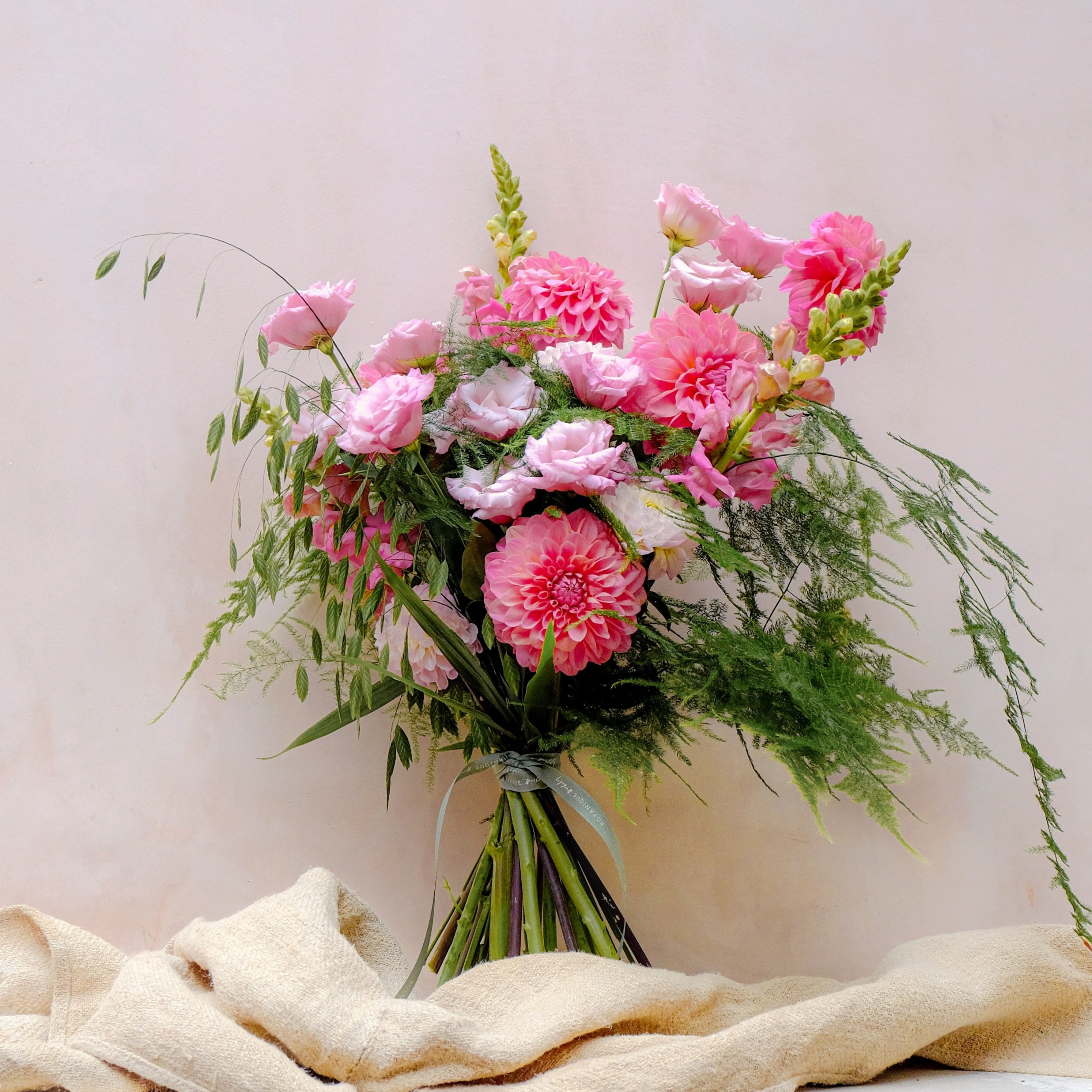 pink dahlias bouquet