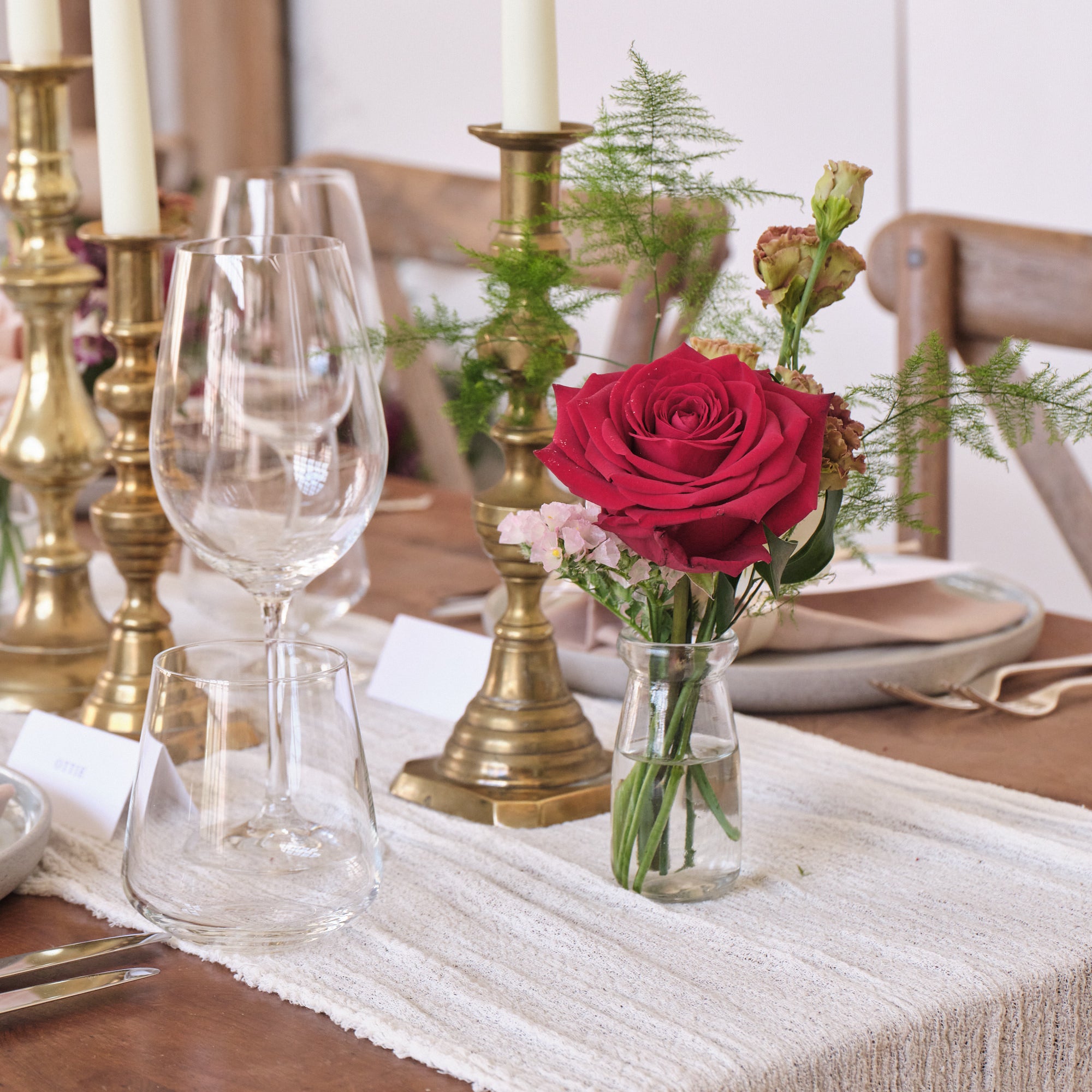 Romantic Reds Bud Vase Arrangements