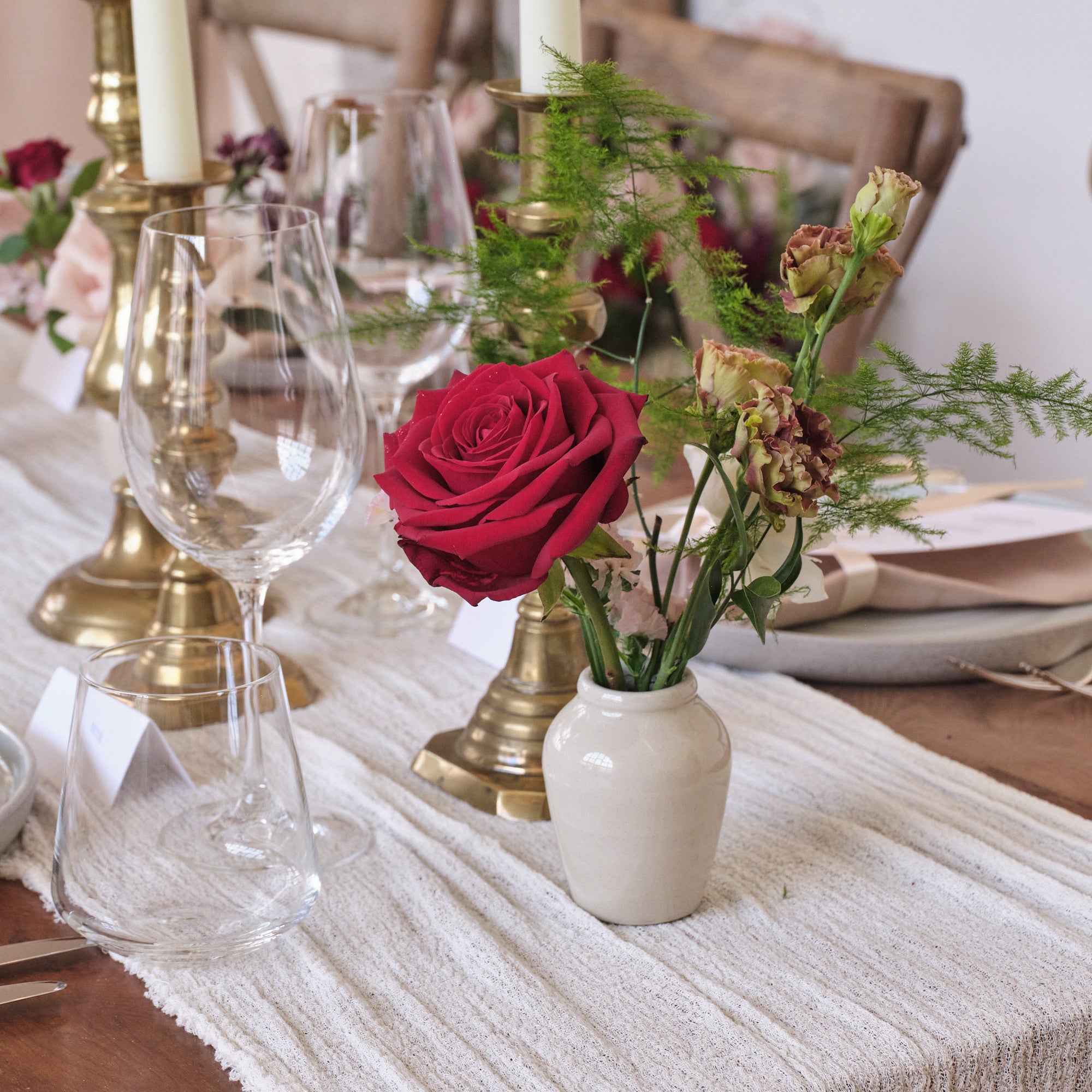 Romantic Reds Bud Vase Arrangements