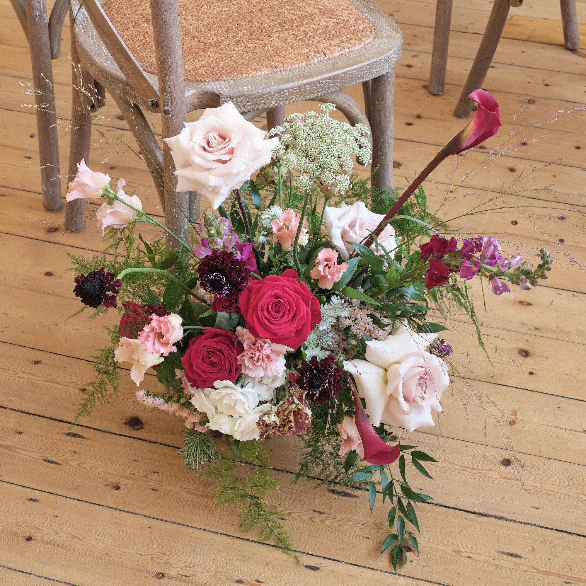 Romantic Red Bowl Arrangements