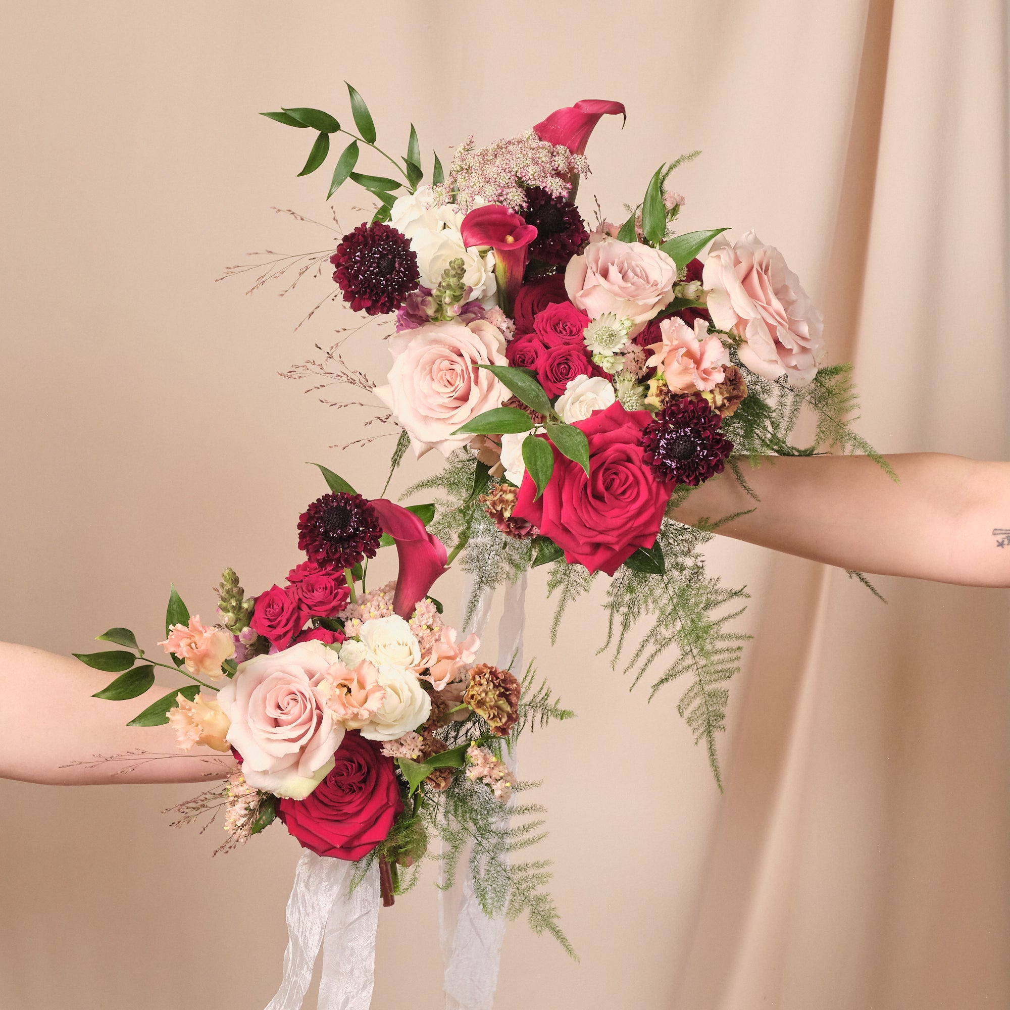 Romantic Red Bridesmaid Bouquet
