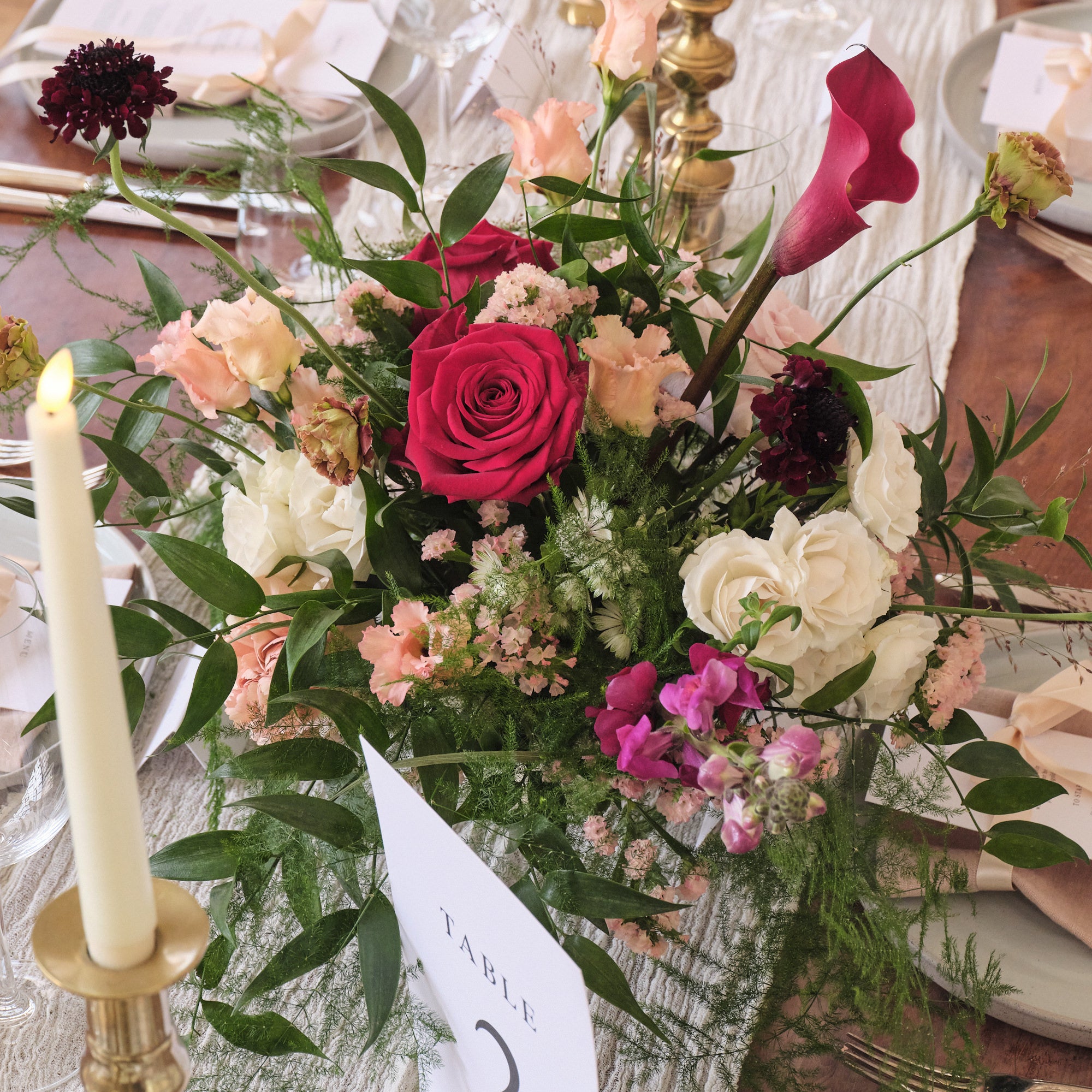 Romantic Red Bowl Arrangements