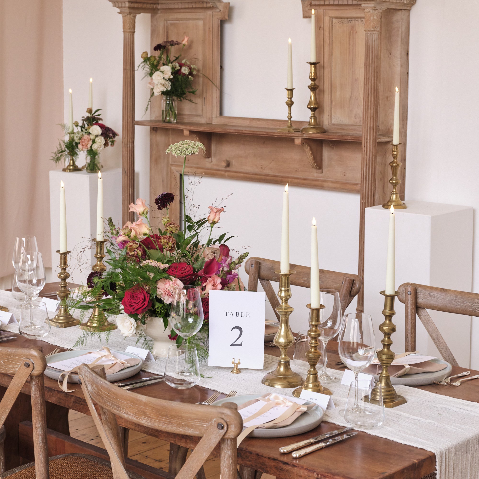 Romantic Red Bowl Arrangements