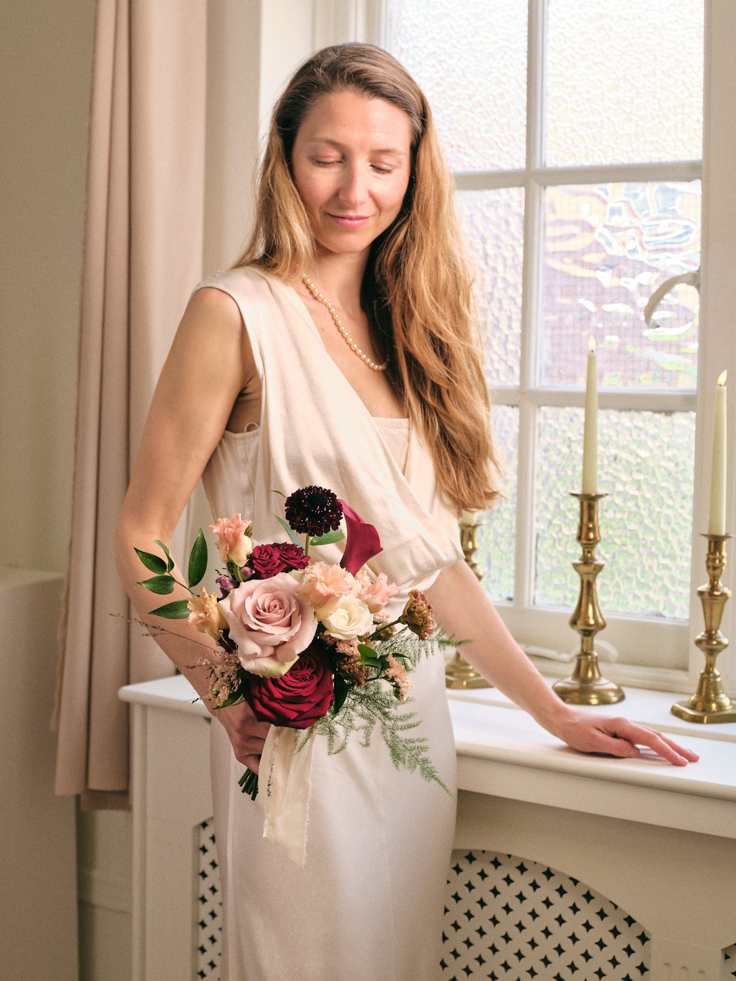 Romantic Red Bridesmaid Bouquet