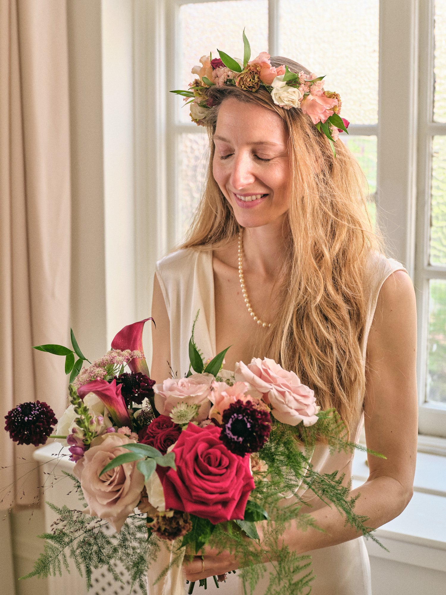 Romantic Red Flower Crown