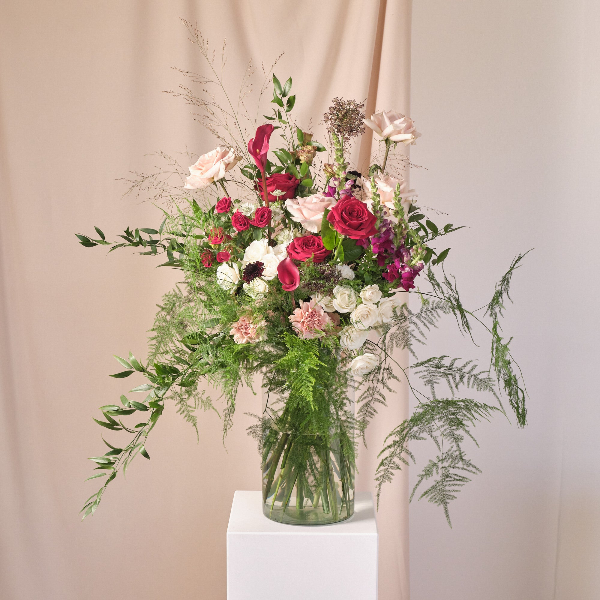 Romantic Reds Vase Arrangements
