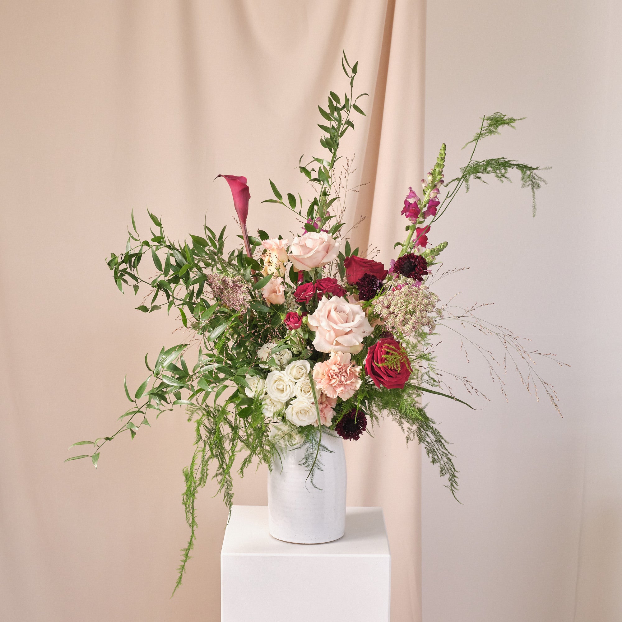 Romantic Reds Vase Arrangements